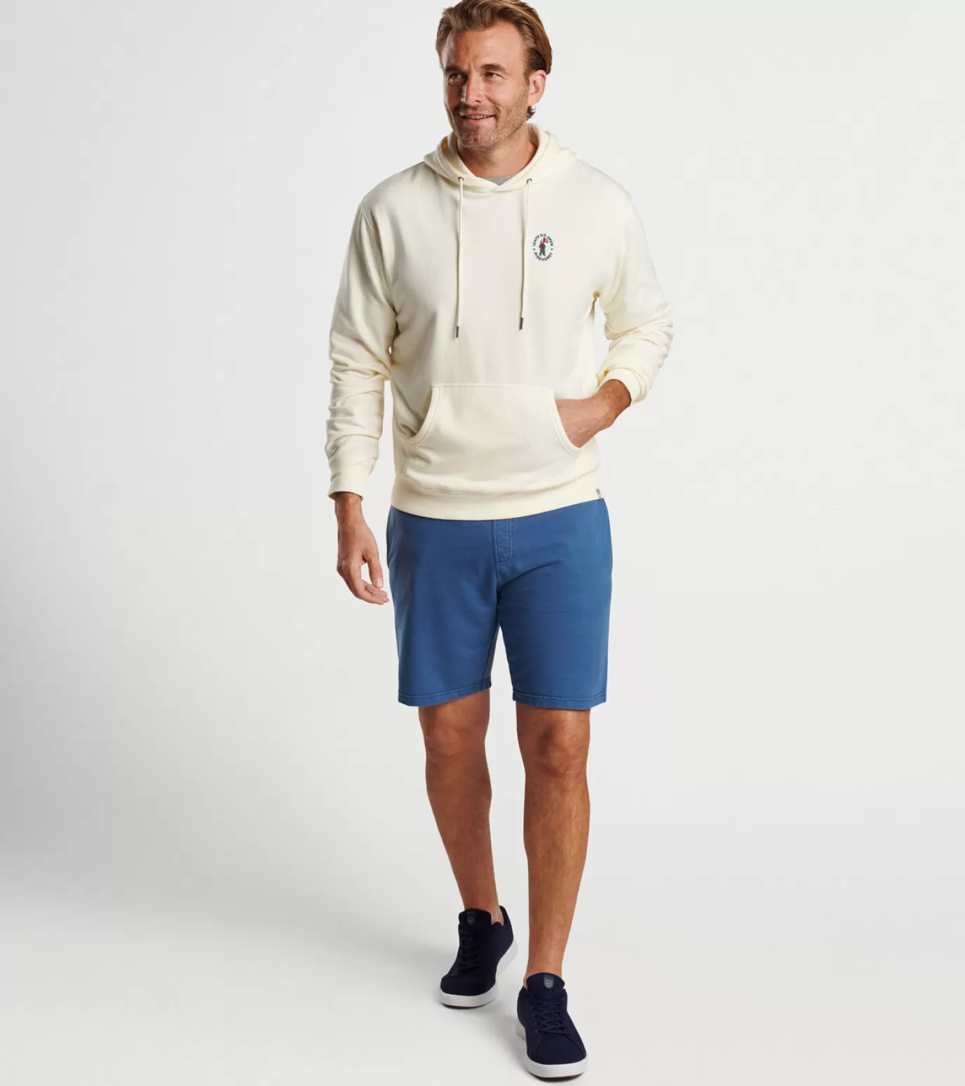 U.S. Open Collection-GOLF Peter Millar 124th U.S. Open Lava Wash Garment Dyed Hoodie Salt Water Taffy