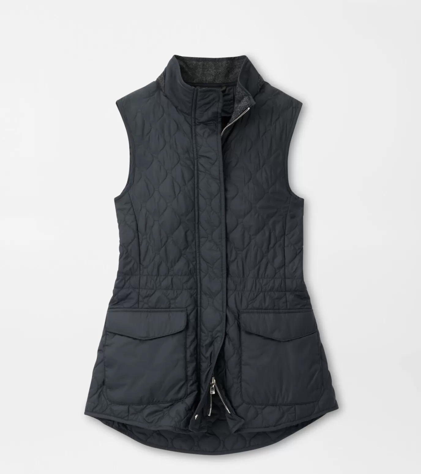 U.S. Open Collection-WOMEN Peter Millar Addison Quilted Travel Vest Black