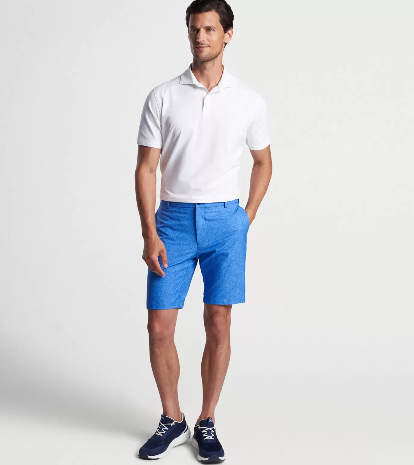 Polos-MEN Peter Millar Albatross Cotton Blend Piqué Polo Regatta Blue