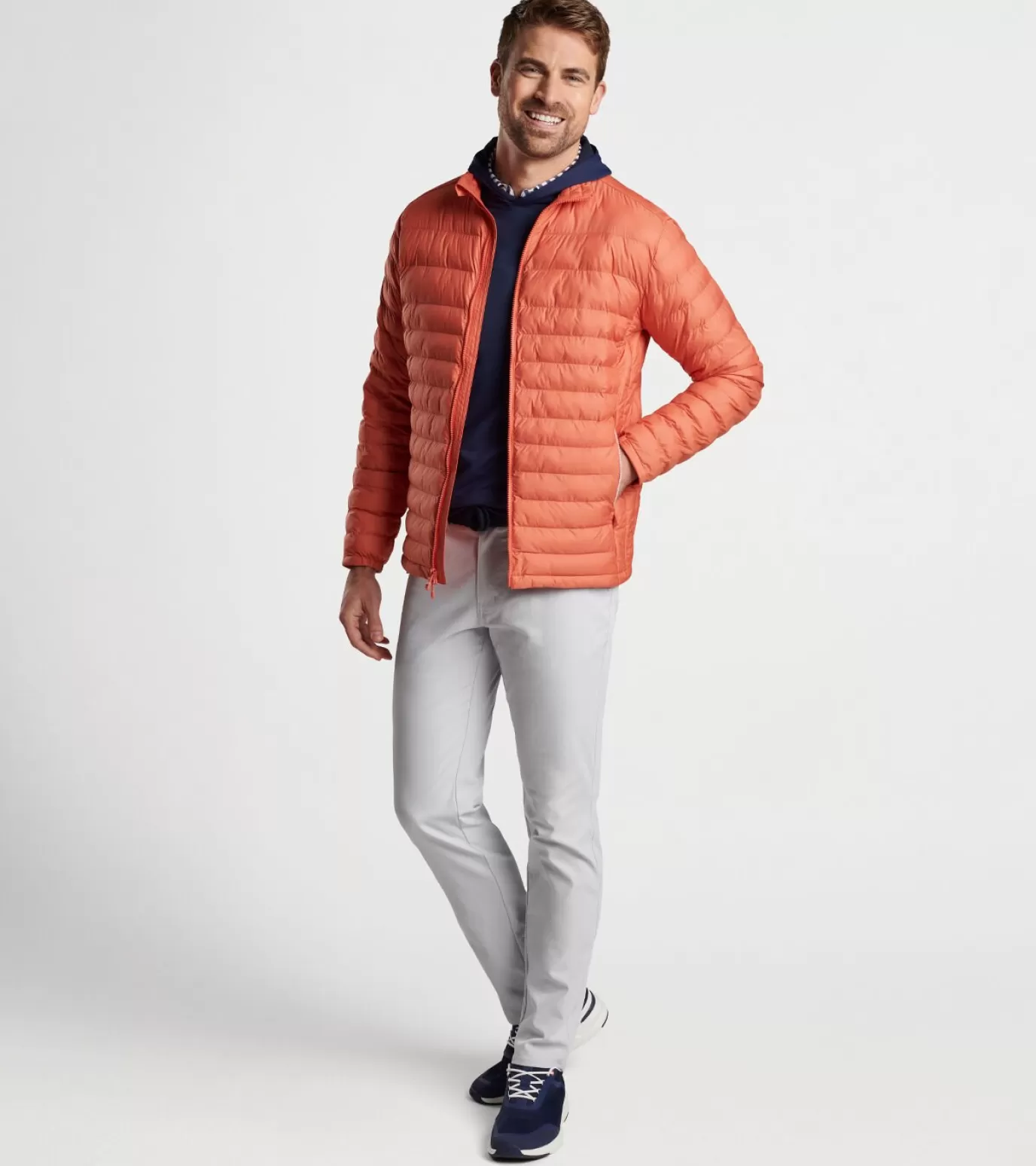 Travel Well | Coastal Adventure-MEN | MEN Peter Millar All Course Jacket Burning Sunset