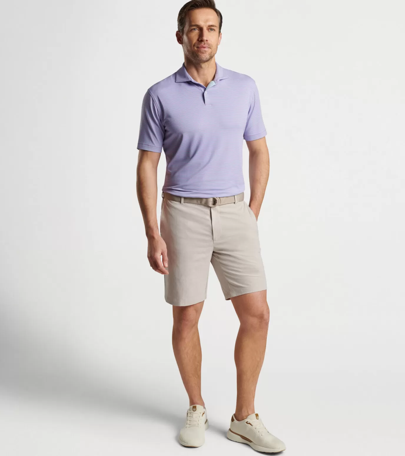 Travel Well | Polos-Youth | MEN | MEN Peter Millar Ambrose Performance Jersey Polo Khaki