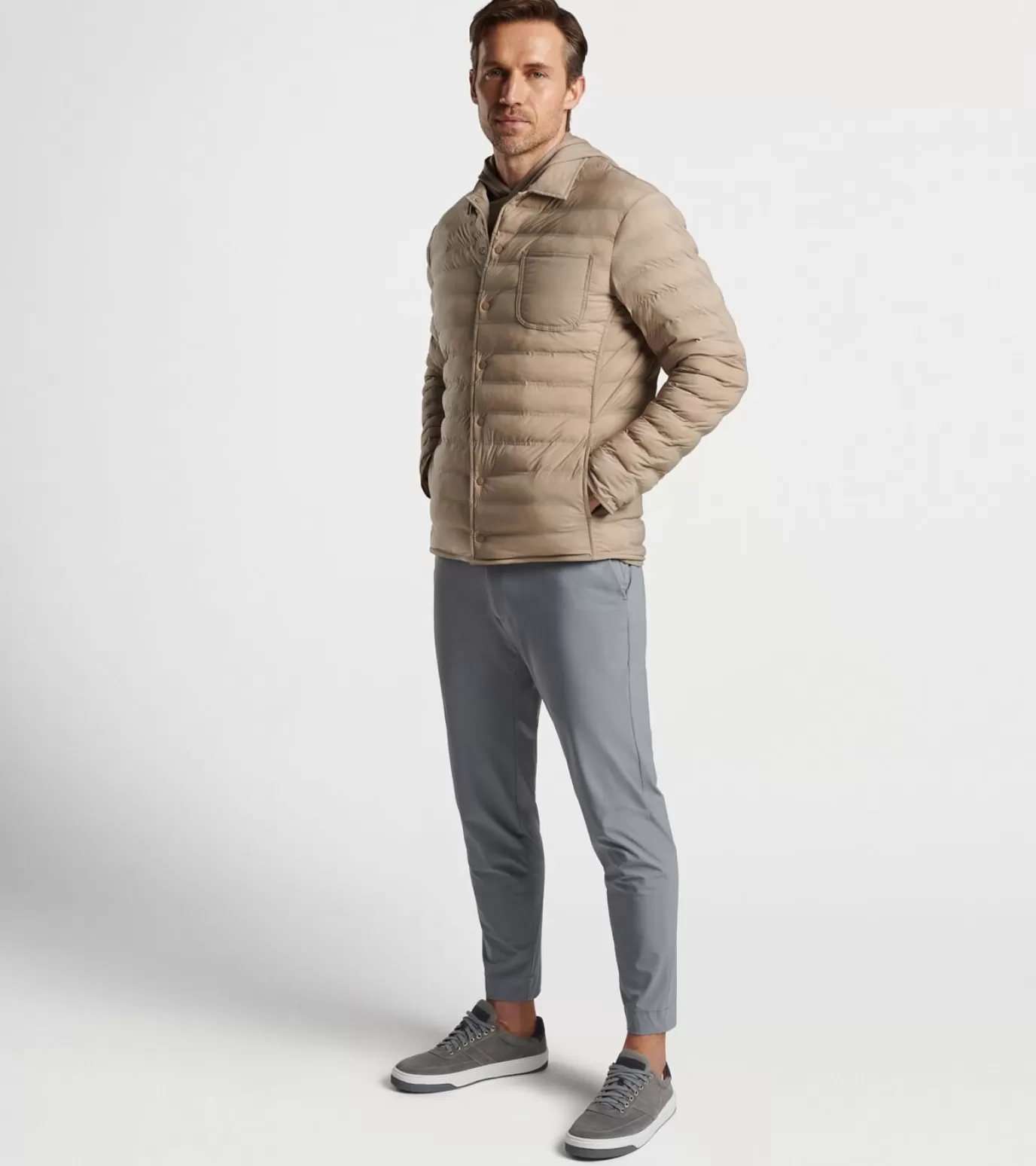 Travel Well | Coastal Adventure | U.S. Open Collection-MEN | MEN | MEN Peter Millar Apex Snap Jacket JUTE