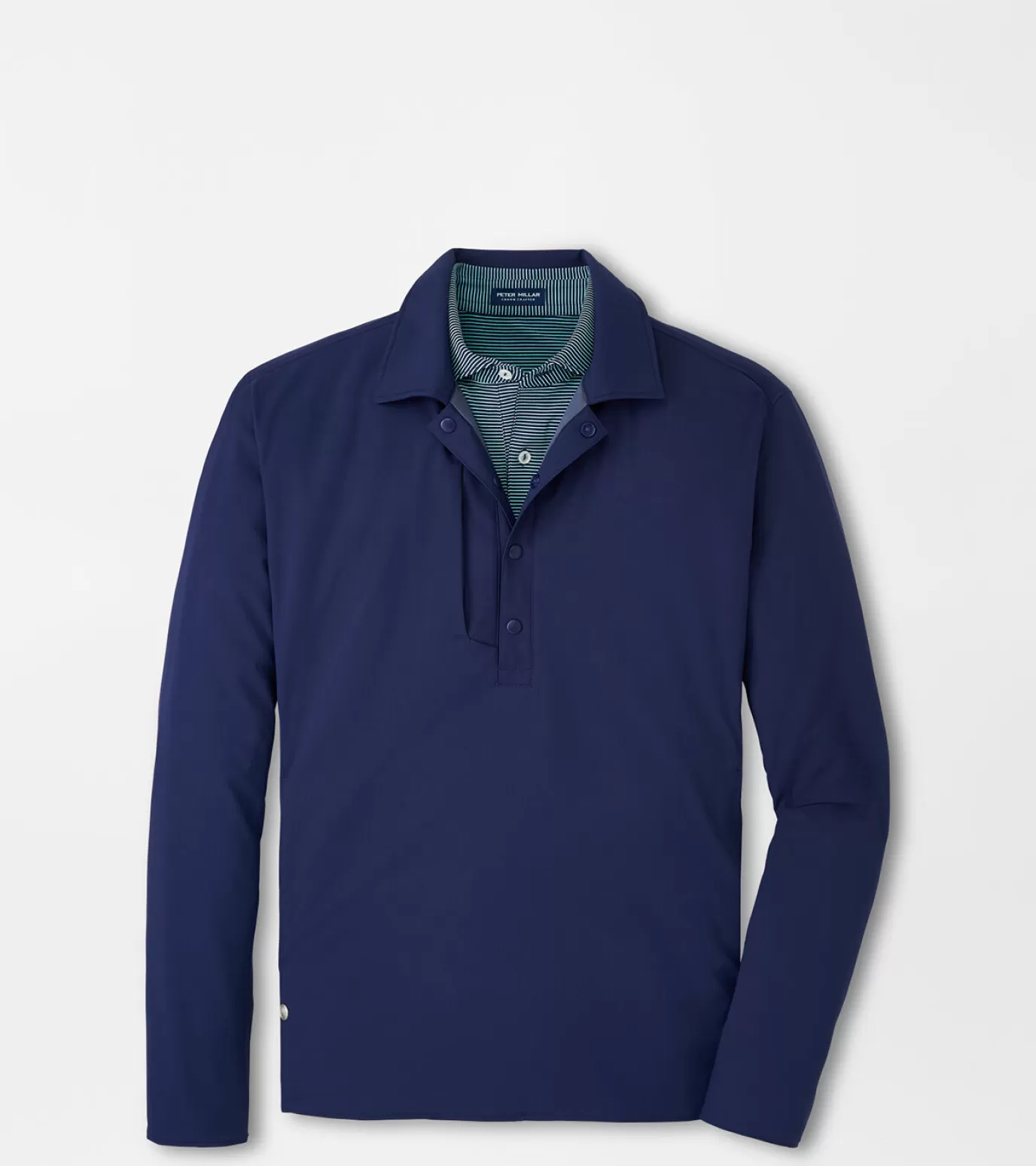 Travel Well-MEN Peter Millar Approach Insulated Snap Shirt Navy