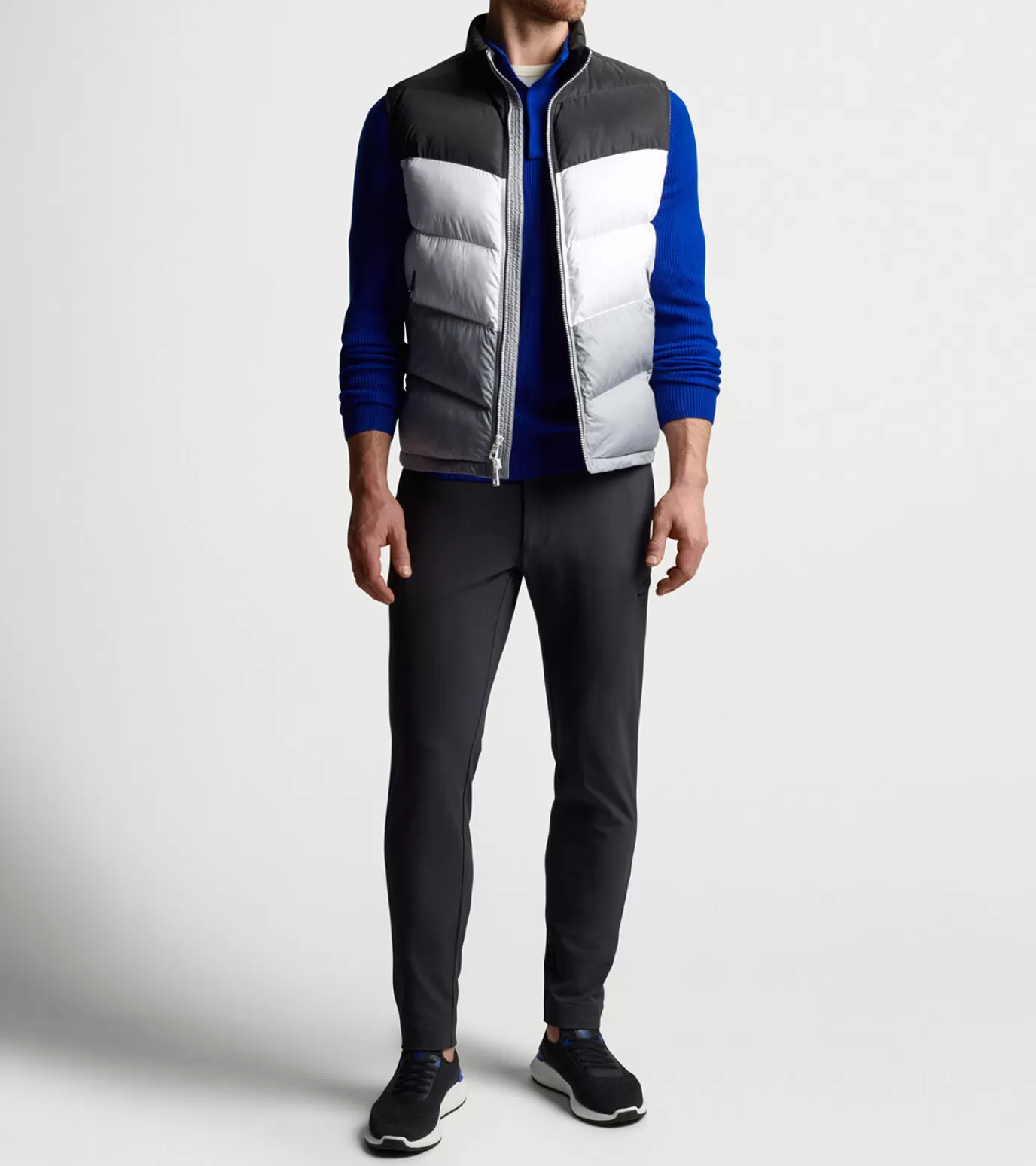 Jackets & Coats-MEN Peter Millar Après Ski Vest BLACK REFLECTIVE