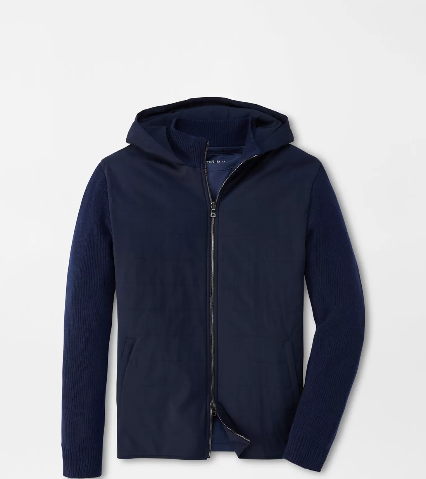 Sport Shirts-MEN Peter Millar Artisan Crafted Cashmere Hooded Bomber Navy