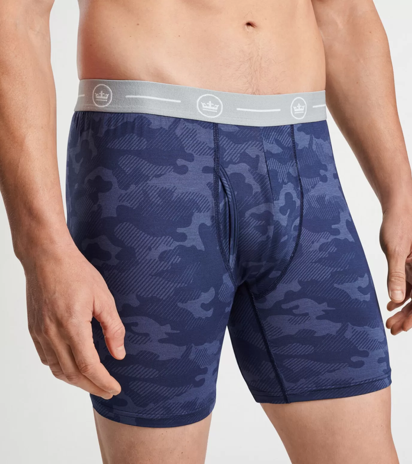 Performance Rain Gear | Travel Well | T-Shirts-GOLF | MEN | MEN Peter Millar Aurora Camo Performance Boxer Brief Navy