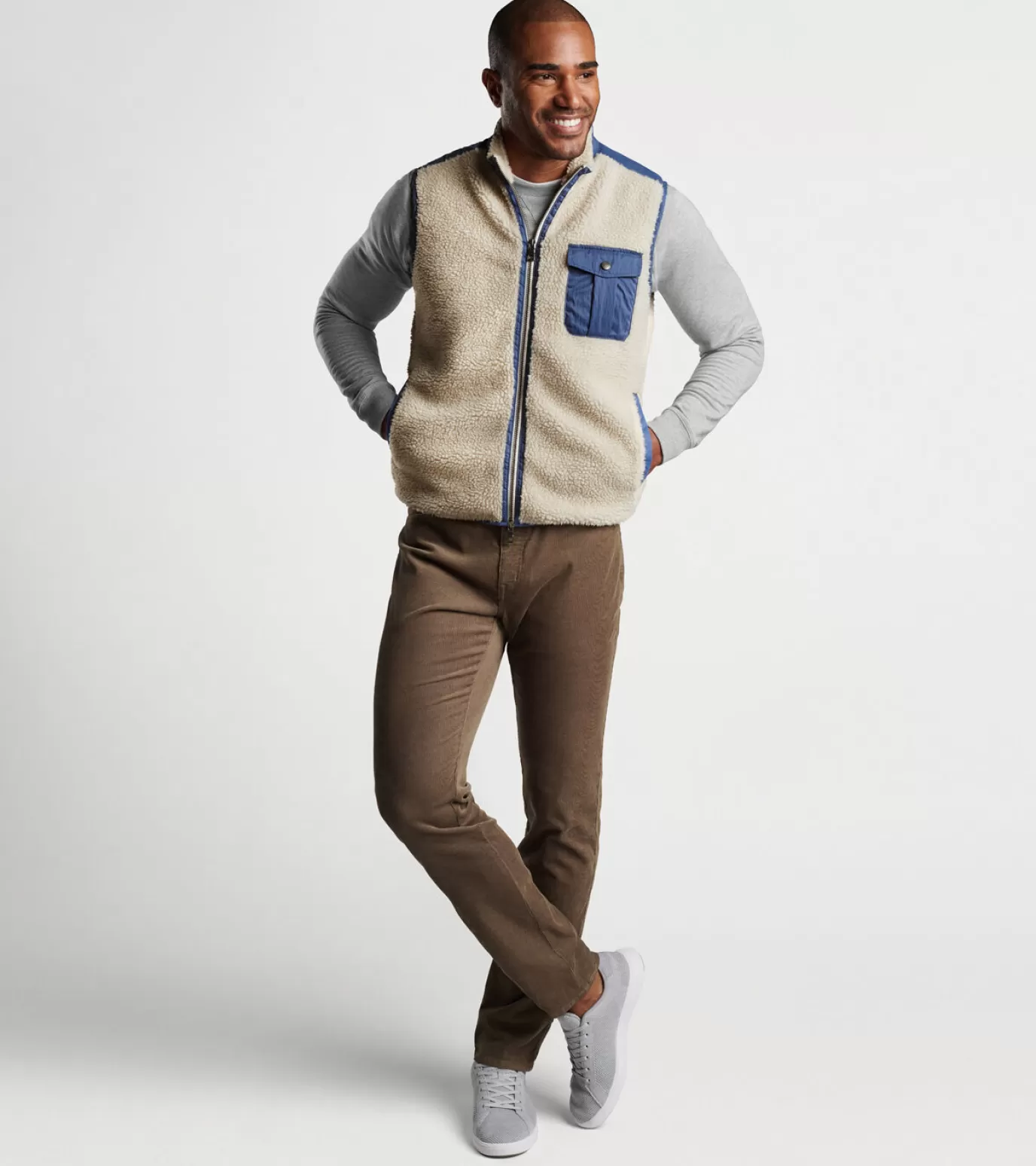 Coastal Adventure | U.S. Open Collection | Jackets & Coats-MEN | MEN | MEN Peter Millar Autumn Pile Fleece Vest Sandstone