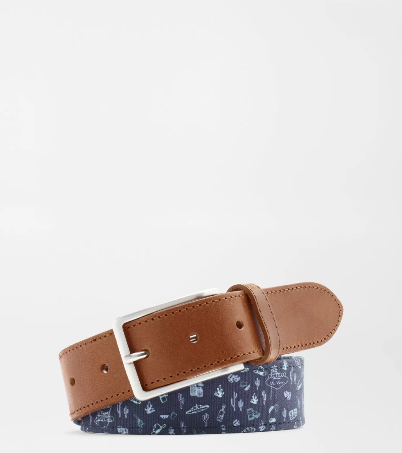 Mountain Getaway-MEN Peter Millar Badlands Bluff Printed Belt 32