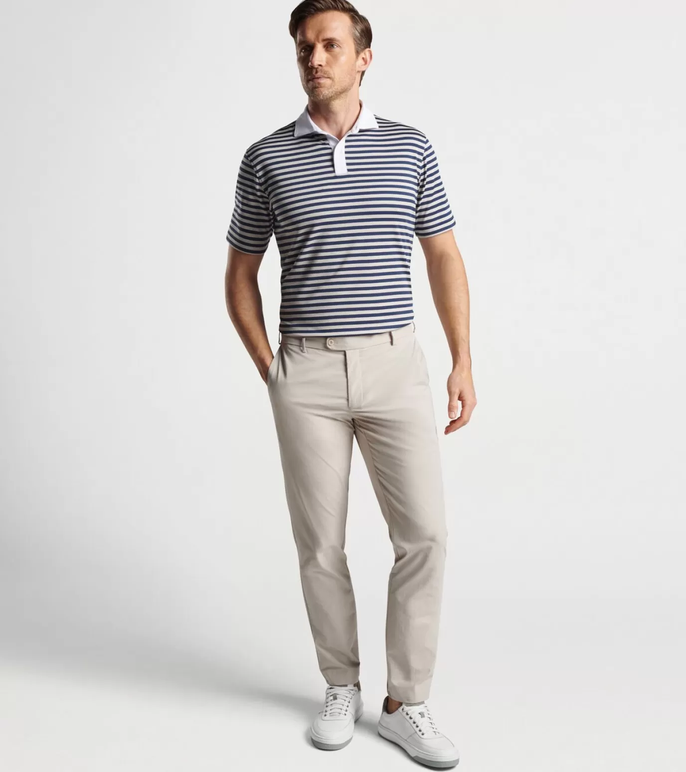 Travel Well | Polos-Youth | MEN | MEN Peter Millar Bass Performance Jersey Polo British Grey