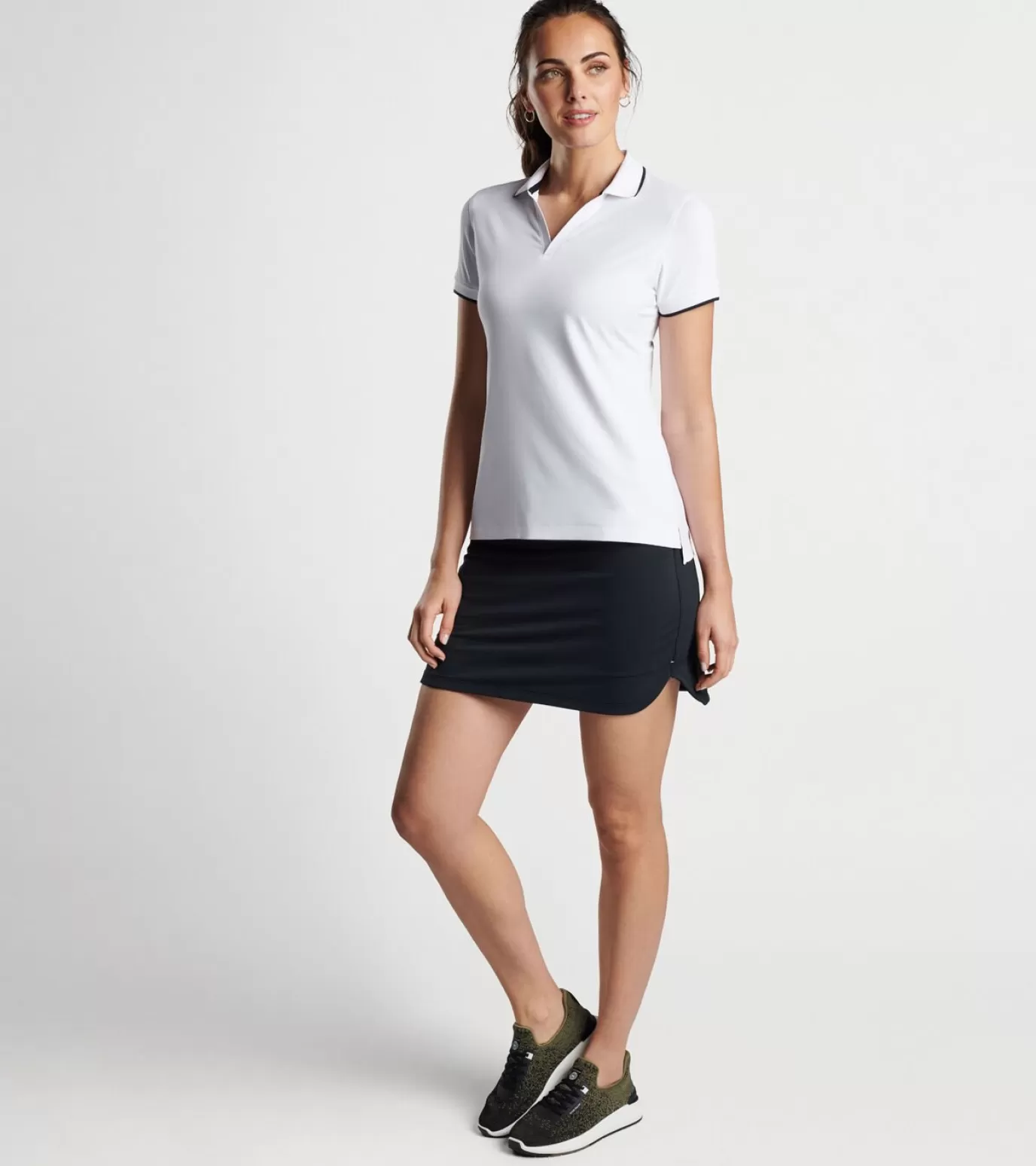 Crown | Find Your Fit-WOMEN | MEN Peter Millar Betty Drop-V Polo STORM/WHITE