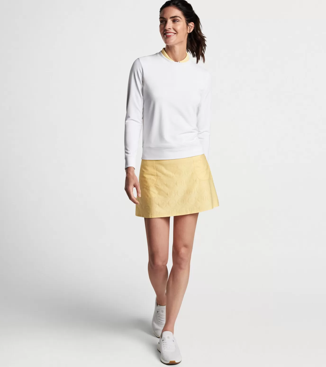 Polos & Shirts | Crown | Sweaters-GOLF | WOMEN | WOMEN Peter Millar Birdie Sport Sweatshirt White