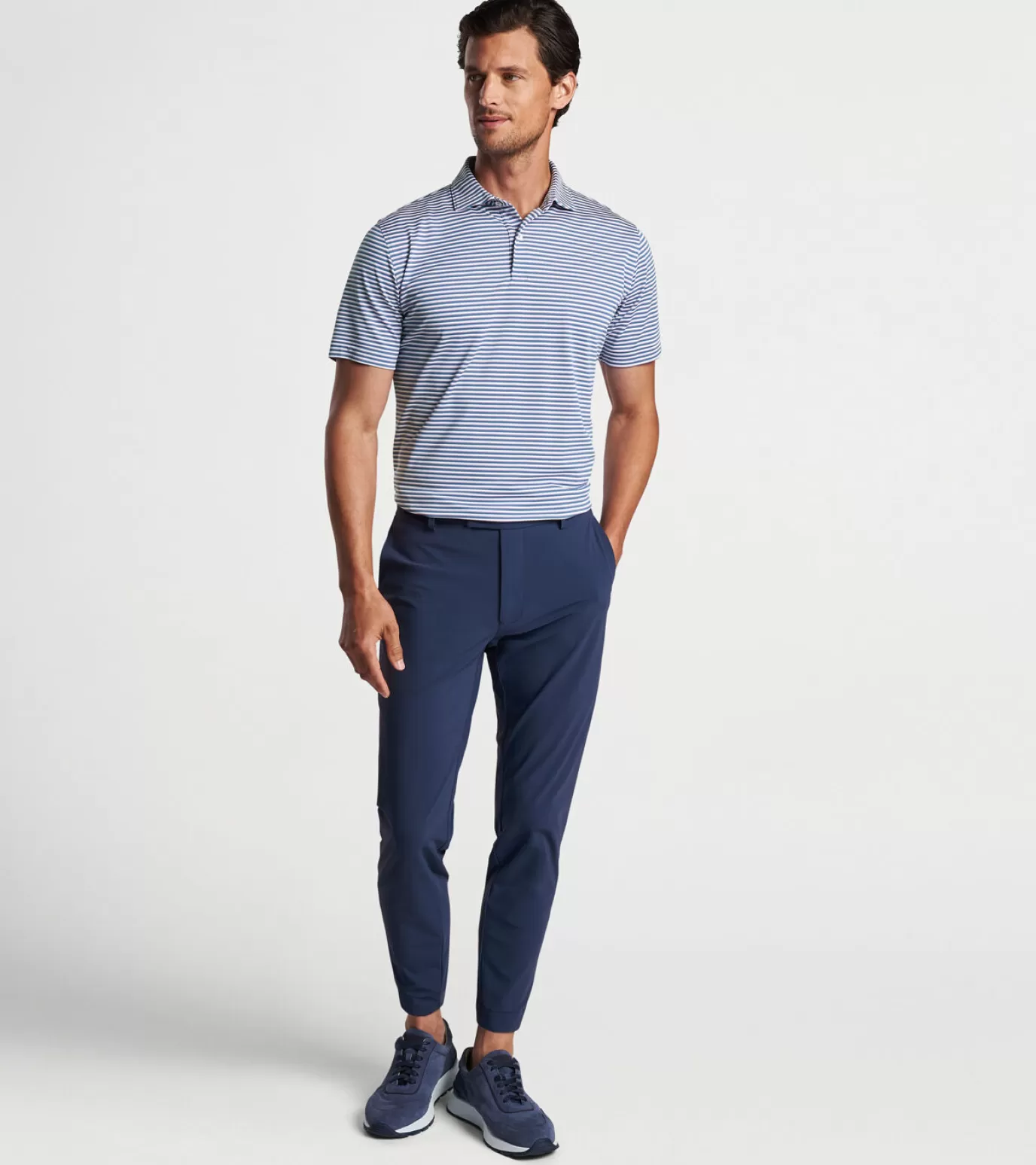 Travel Well | Bottoms | T-Shirts-MEN | MEN | MEN Peter Millar Blade Performance Ankle Sport Pant DEEP BLUE PEARL