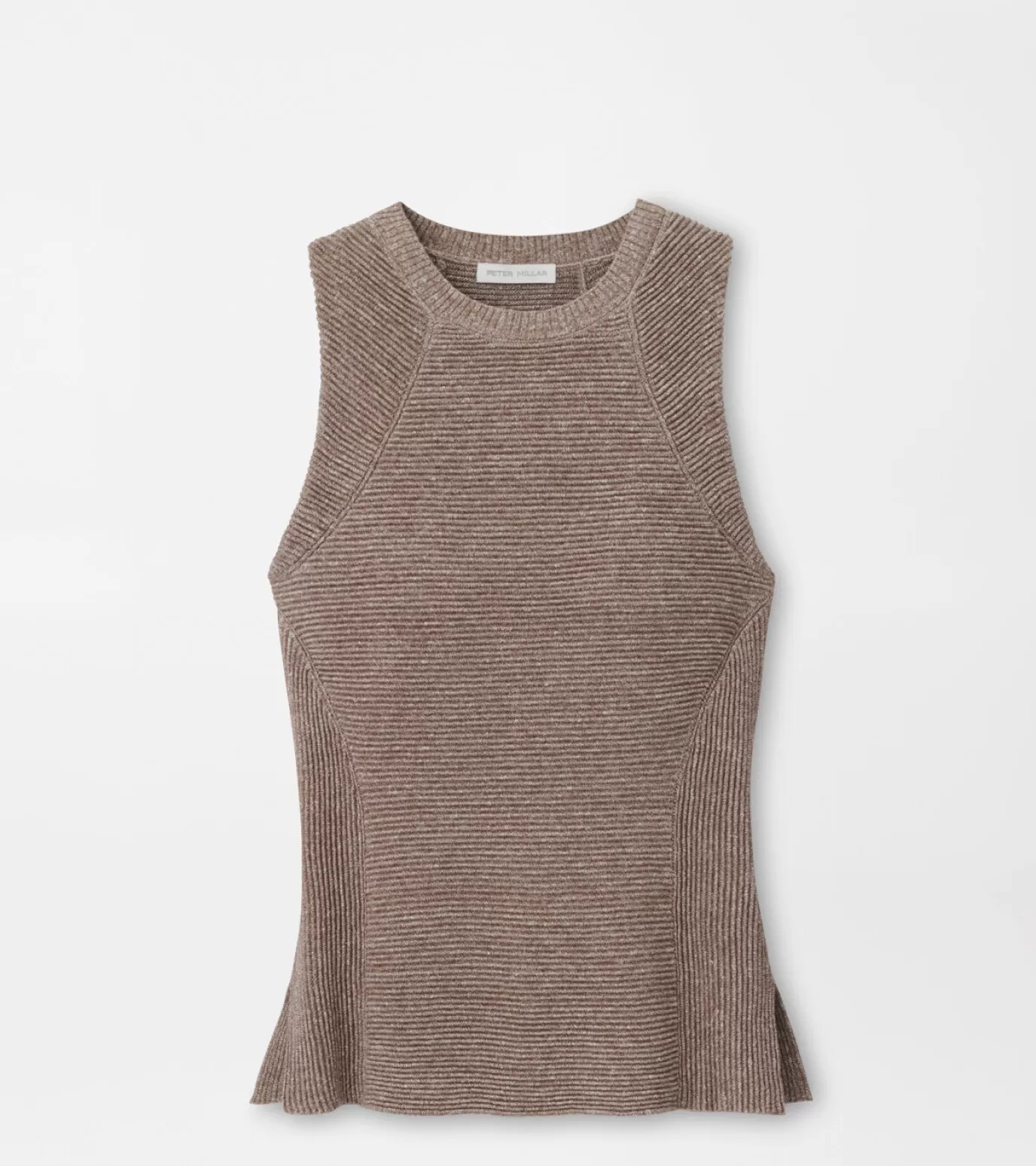 U.S. Open Collection-WOMEN Peter Millar Campbell Ottoman Rib Sleeveless Sweater Espresso