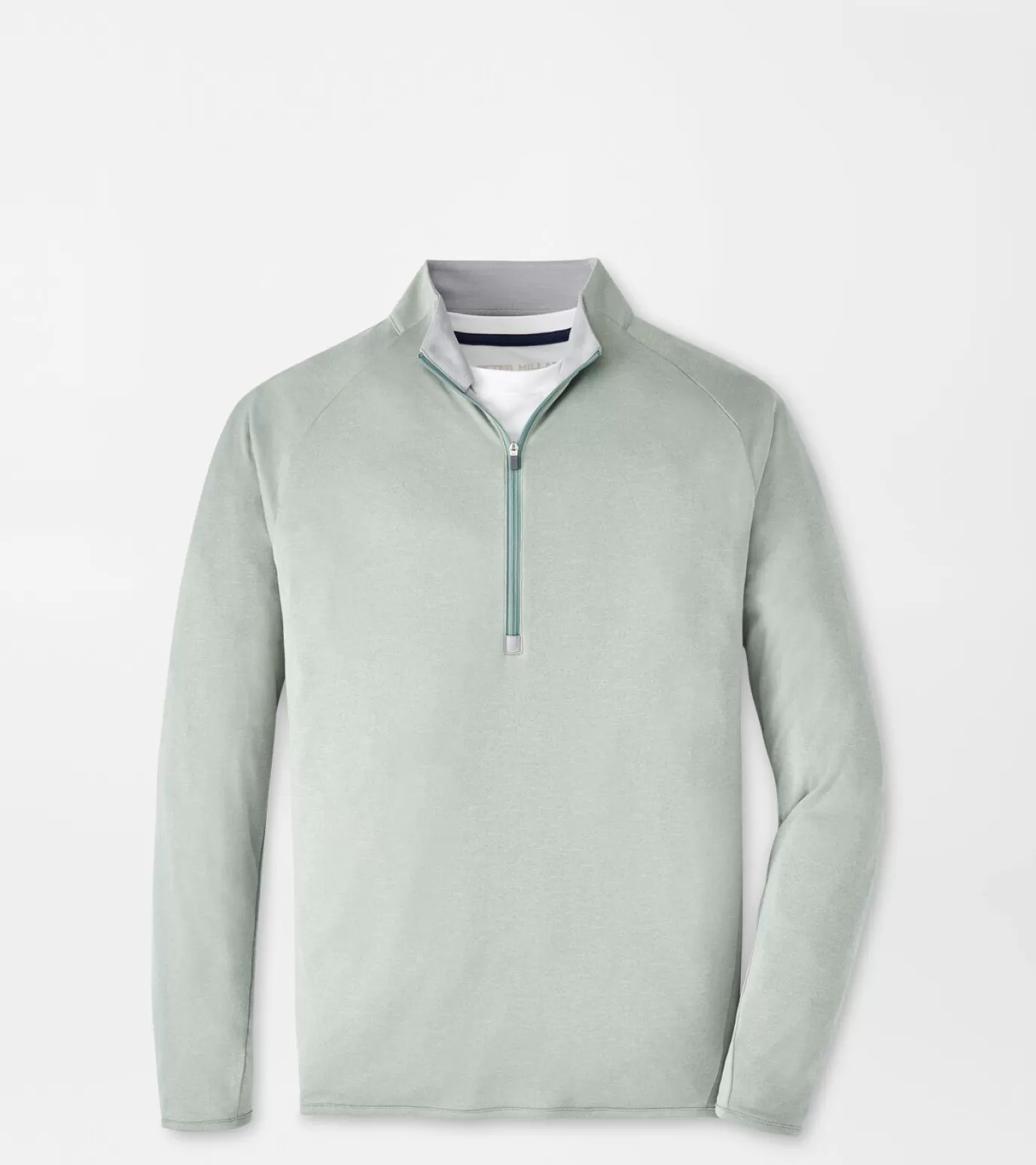 Sweaters-MEN Peter Millar Cloudglow Performance Half-Zip Gale Grey