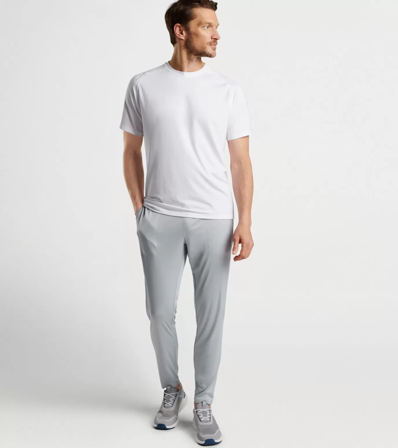 Bottoms | T-Shirts-MEN | MEN Peter Millar Cloudglow Performance Leisure Pant Gale Grey