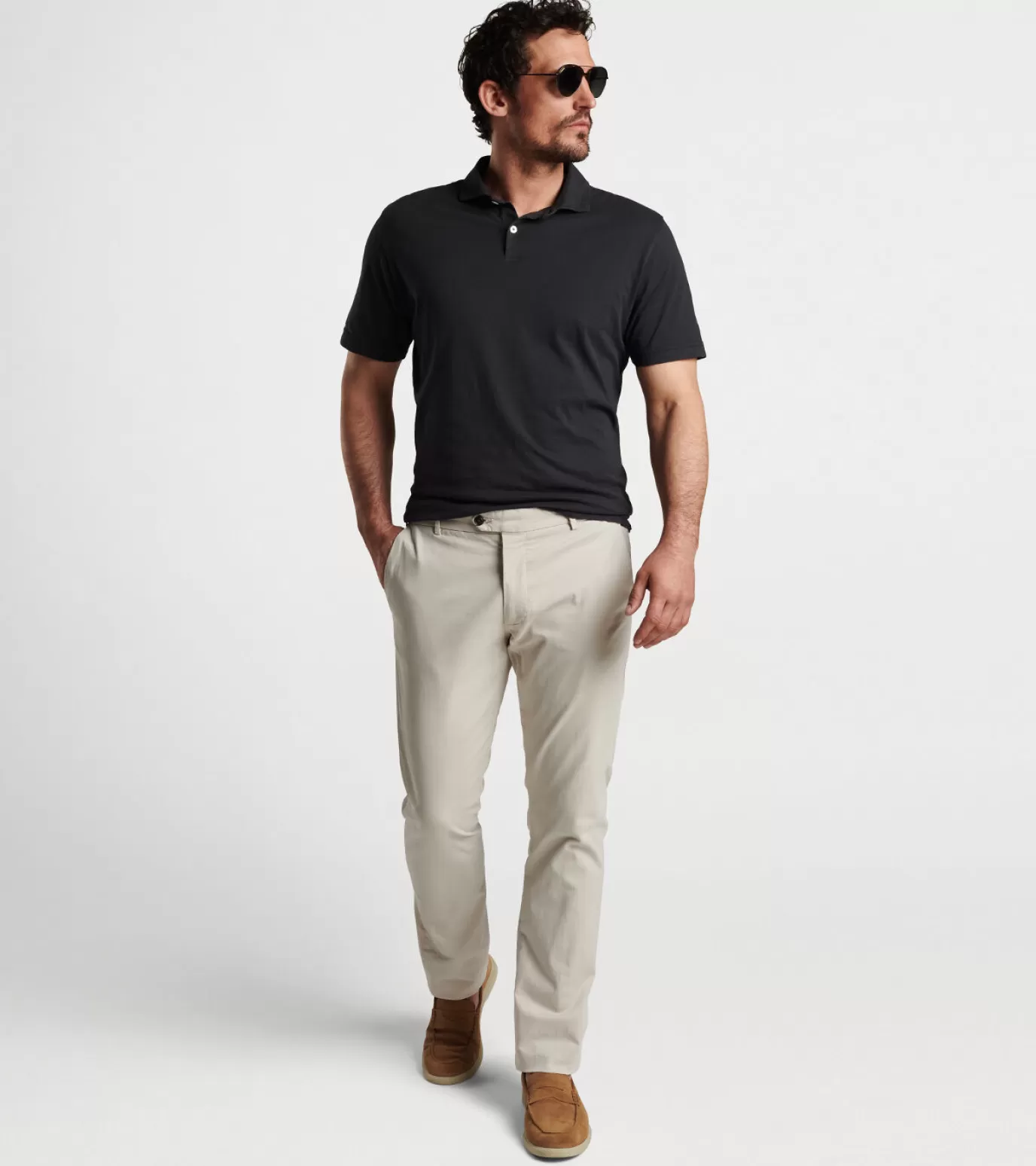 For The Course | U.S. Open Collection | Bottoms | T-Shirts-MEN | MEN | MEN | MEN Peter Millar Concorde Garment-Dyed Flat-Front Trouser Khaki