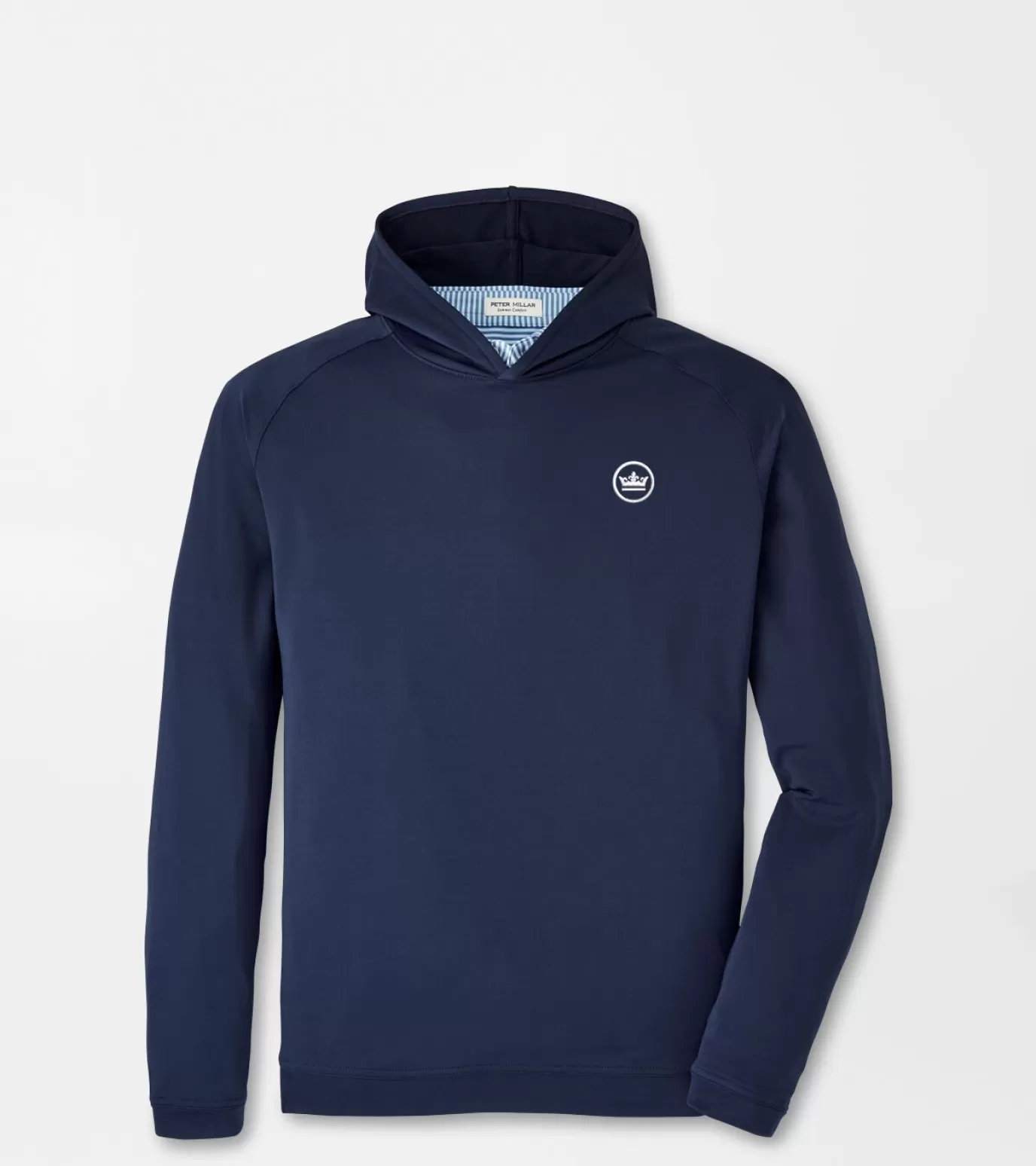 Polos | Sweaters-GOLF | MEN Peter Millar Crown Seal Pine Performance Hoodie Navy