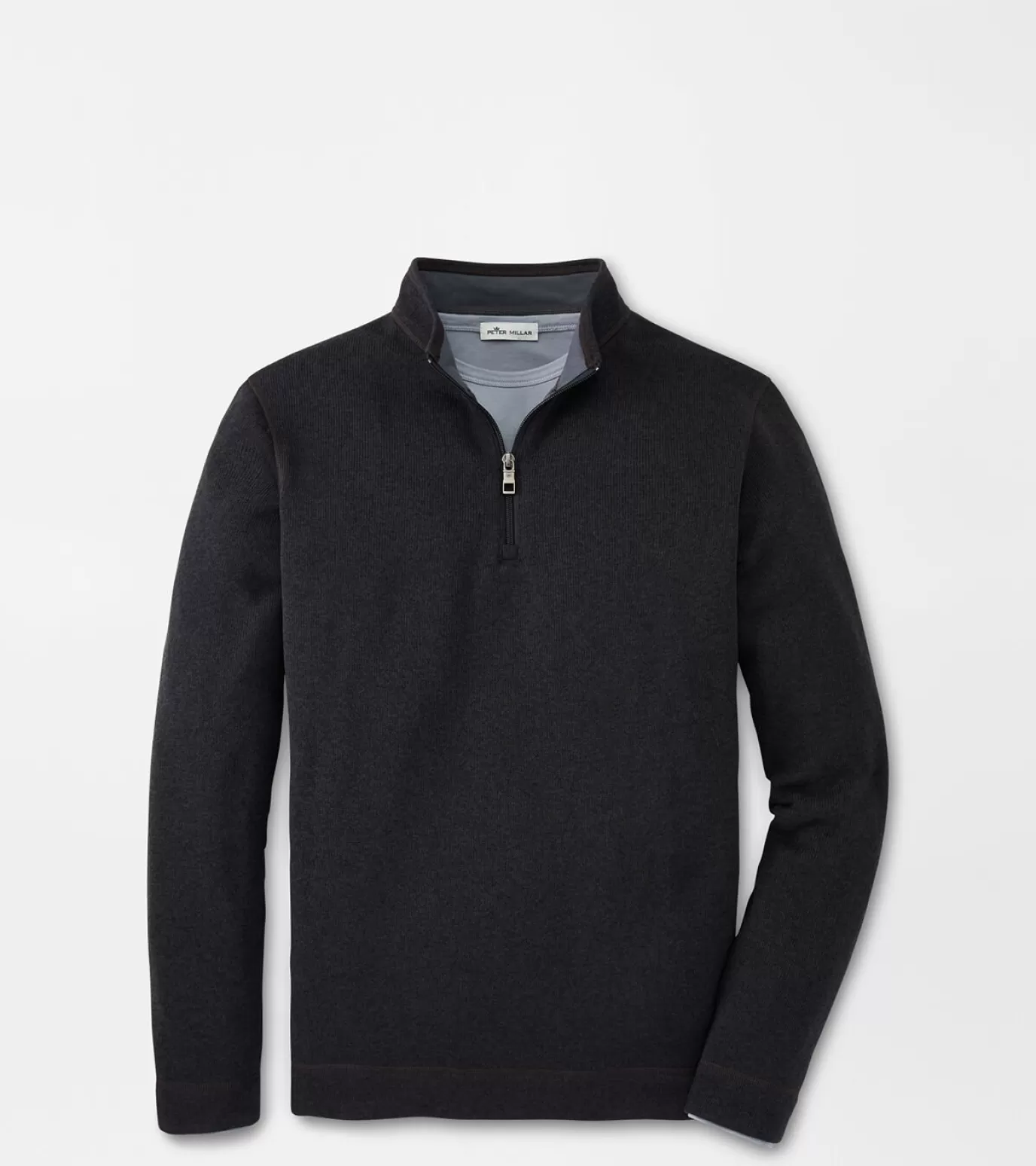 Sweaters-MEN Peter Millar Crown Sweater Fleece Quarter Zip Navy