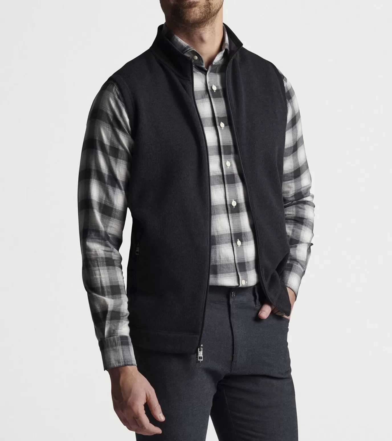 Sweaters | Sport Shirts-MEN | MEN Peter Millar Crown Sweater Fleece Vest Black