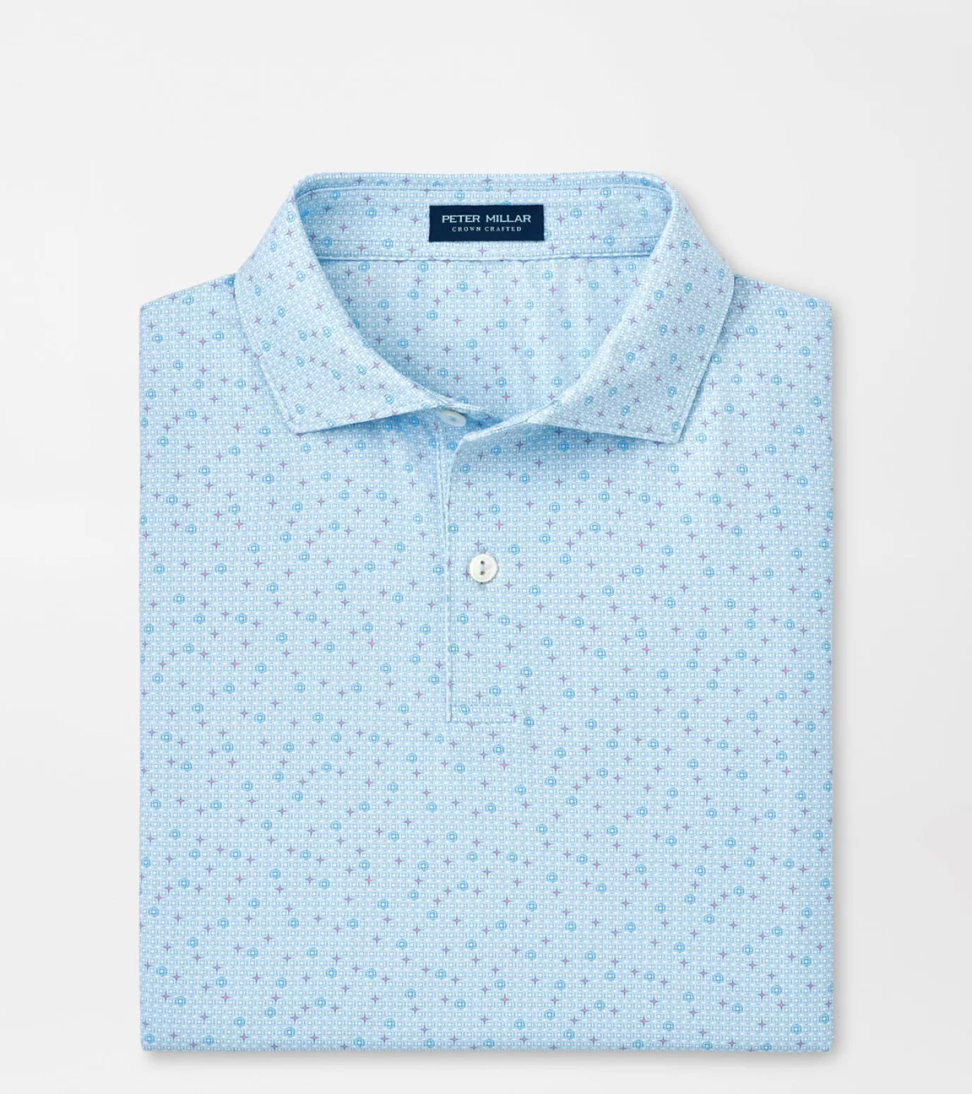 Travel Well | Polos-Youth | MEN | MEN Peter Millar Diamond In The Rough Performance Jersey Polo Blue Frost