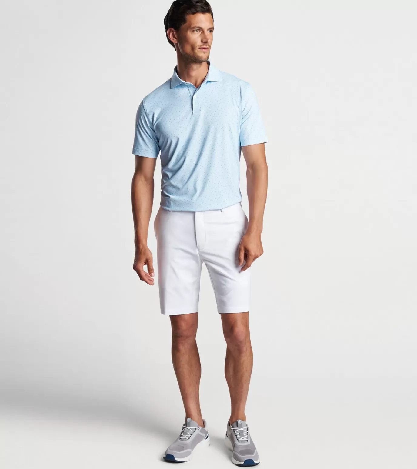 Travel Well | Polos-Youth | MEN | MEN Peter Millar Diamond In The Rough Performance Jersey Polo Blue Frost