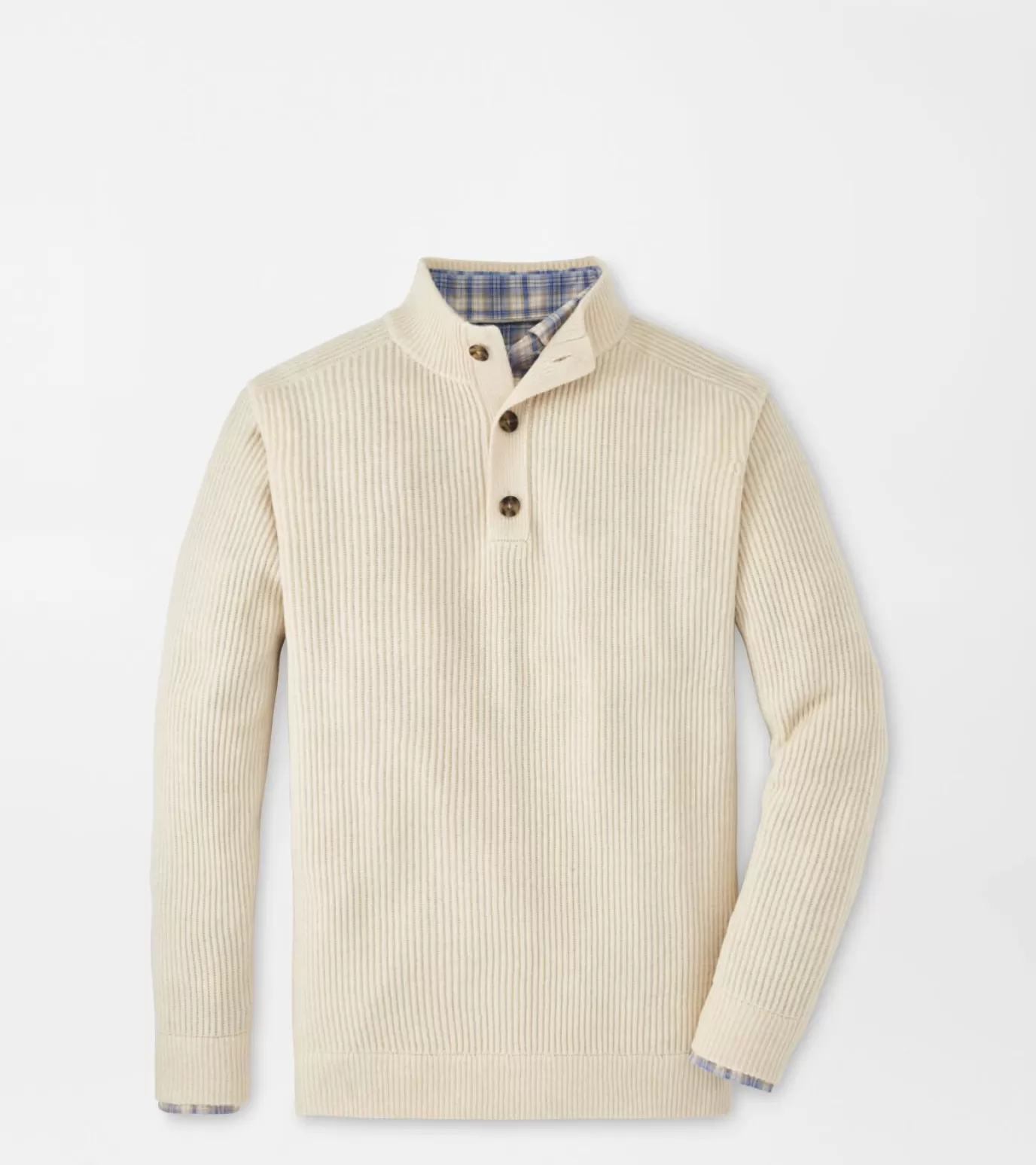 Coastal Adventure | U.S. Open Collection | Sport Shirts-MEN | MEN | MEN Peter Millar Digby 3 Button Mock Winter Ivory