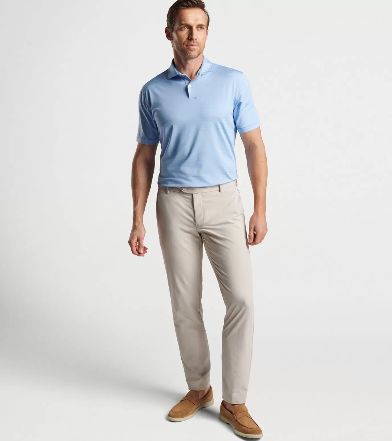 Travel Well | Polos-Youth | MEN | MEN Peter Millar Duet Performance Jersey Polo Blue Frost