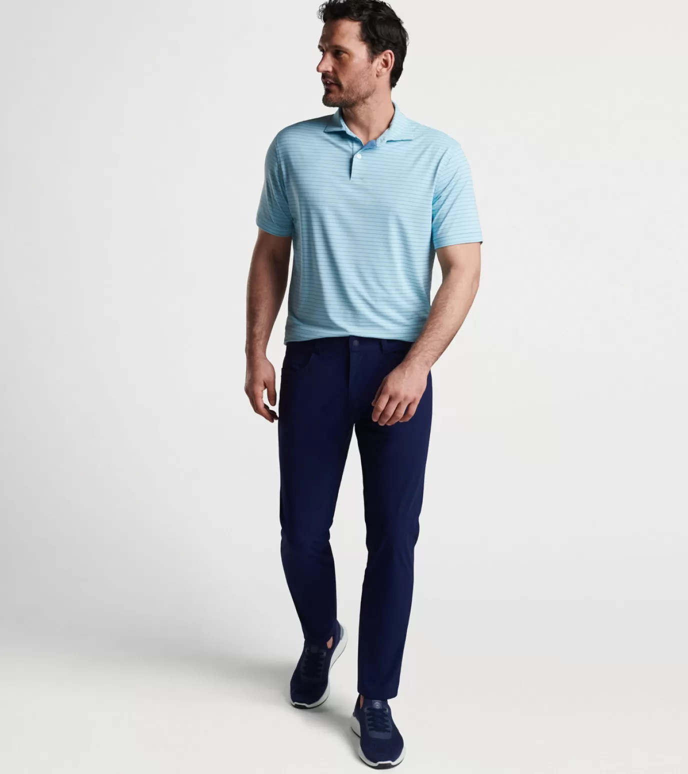 Travel Well | Polos-Youth | MEN | MEN Peter Millar Duet Performance Jersey Polo Cirrus Blue