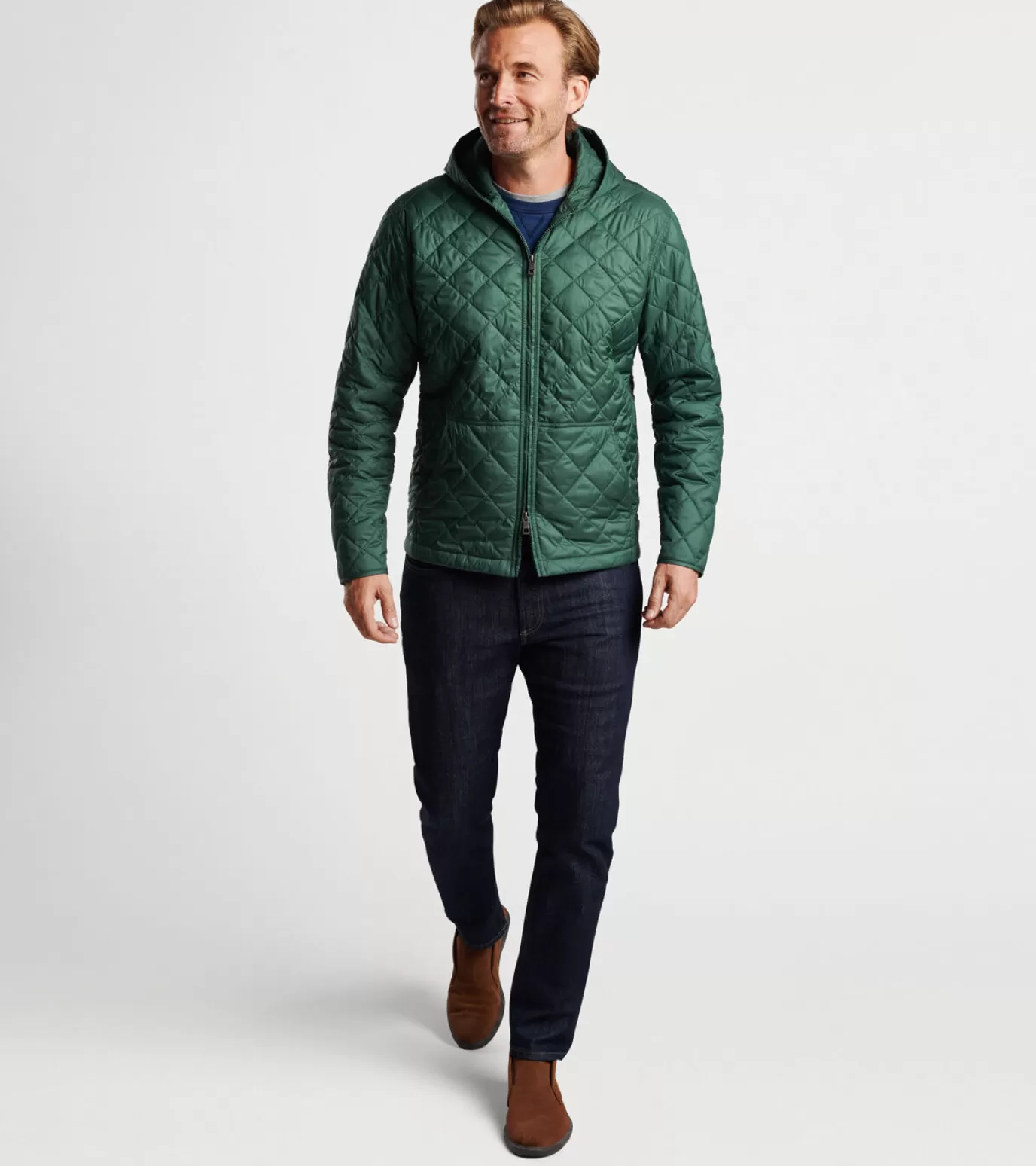 Coastal Adventure | U.S. Open Collection-MEN | MEN Peter Millar Essex Full-Zip Hoodie BALSAM