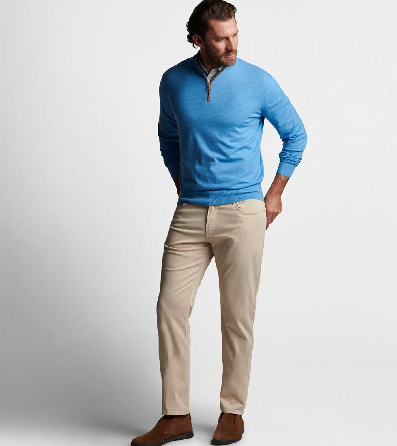 Sweaters | Sport Shirts-MEN | MEN Peter Millar Excursionist Flex Quarter-Zip BALTIC BLUE