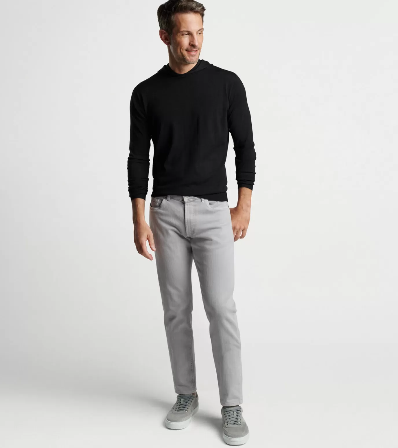 Bottoms | T-Shirts-MEN | MEN Peter Millar Fairfield Five-Pocket Pant Gale Grey