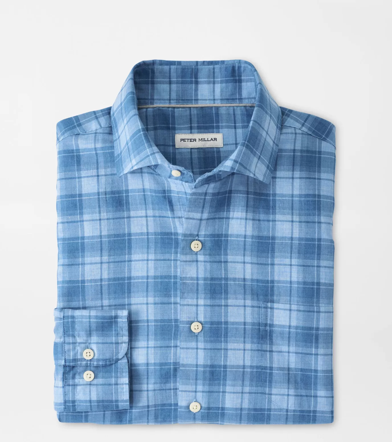 Coastal Adventure | U.S. Open Collection-MEN | MEN Peter Millar Fillmore Cotton Sport Shirt Cottage Blue