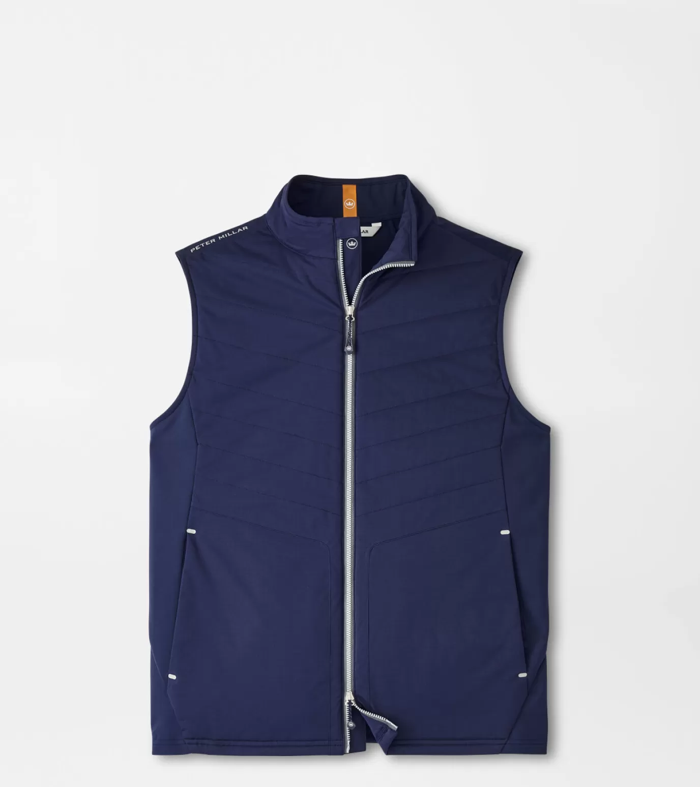 Travel Well | Jackets & Coats-MEN | MEN Peter Millar Fuse Elite Hybrid Vest Navy/ British Grey