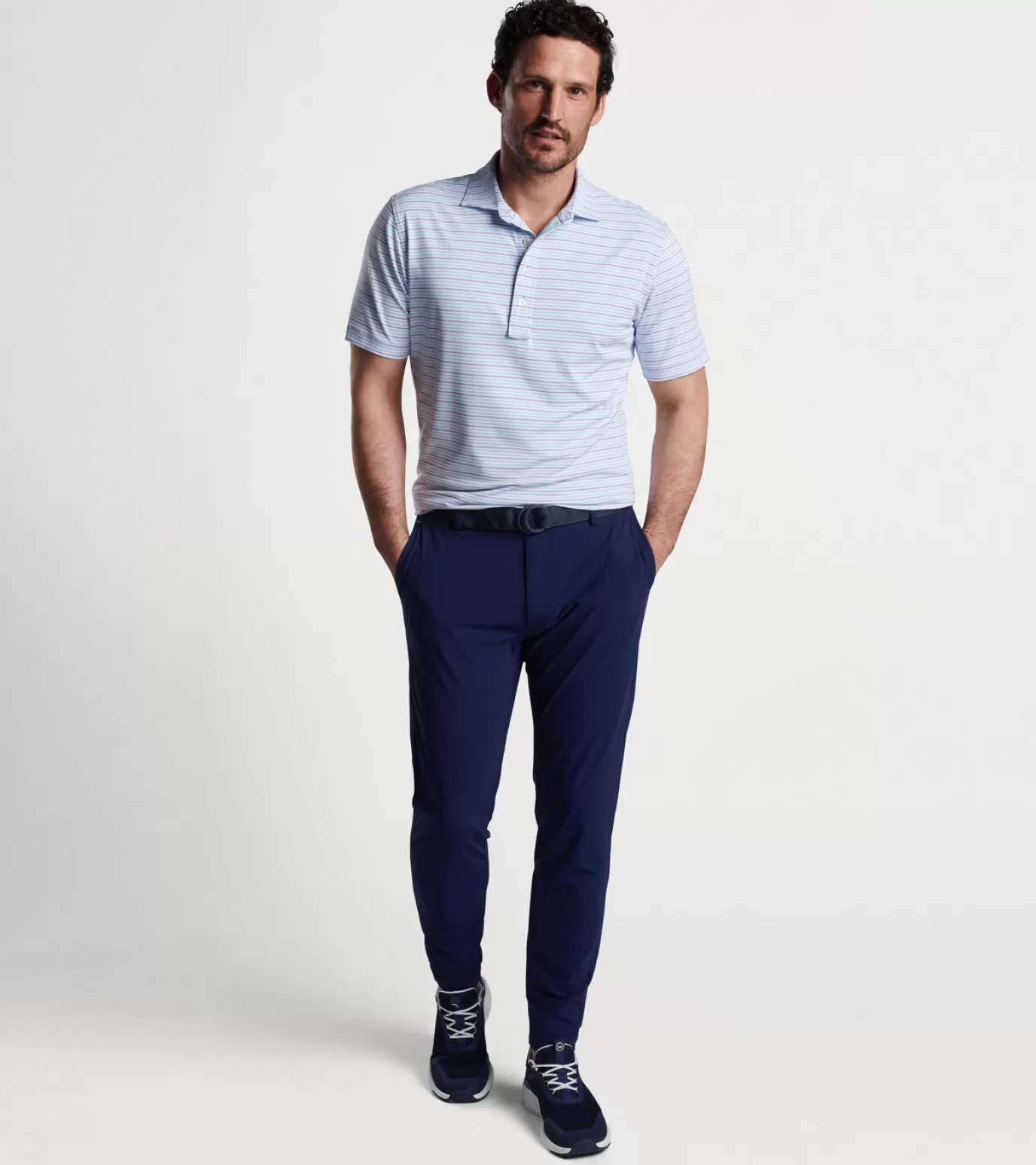 Travel Well | Polos-Youth | MEN | MEN Peter Millar Garcia Performance Jersey Polo VIOLET MIST