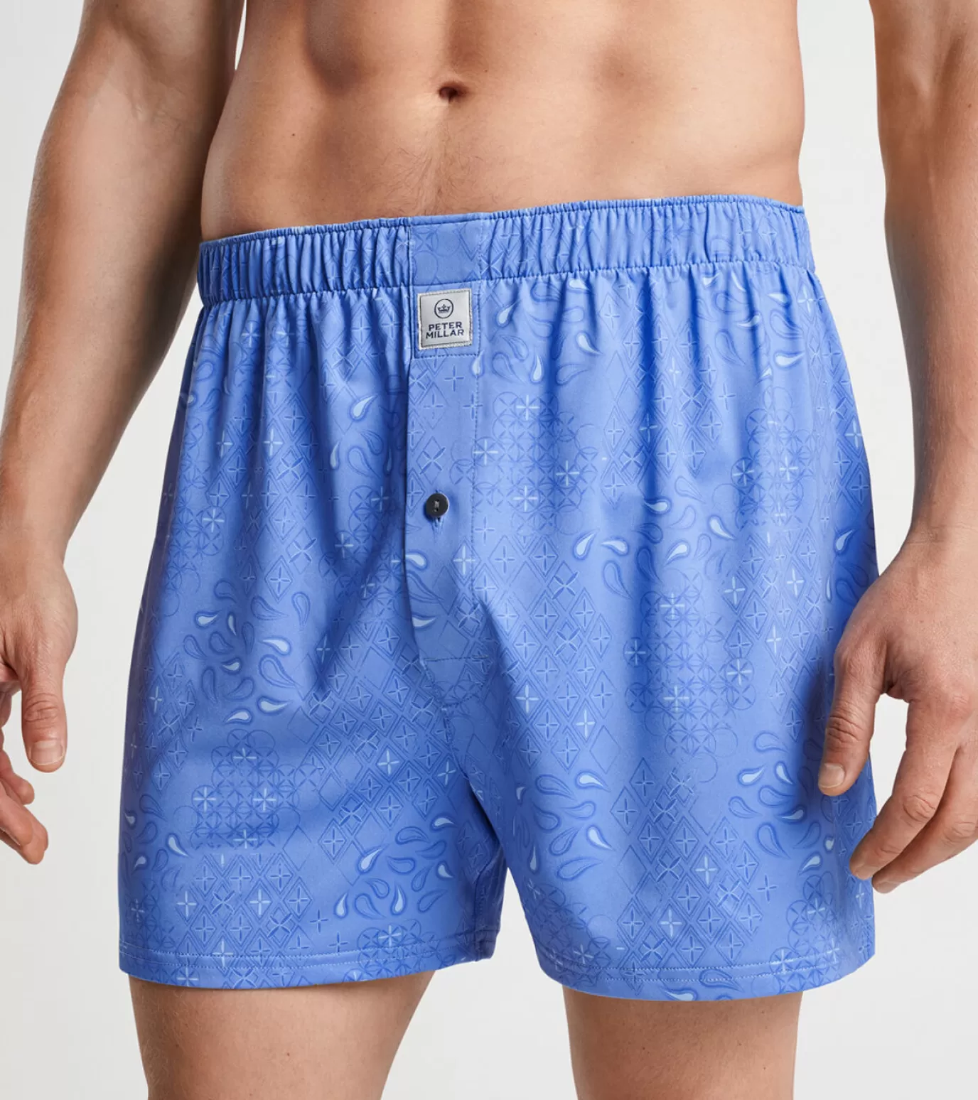 Performance Rain Gear | Travel Well | T-Shirts-GOLF | MEN | MEN Peter Millar Geo Paisley Performance Boxer Short Bonnet