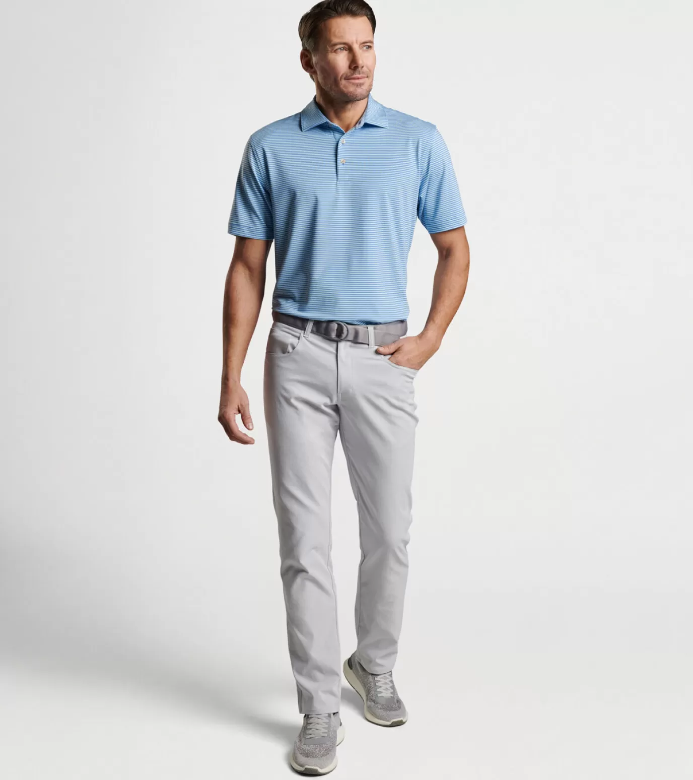 Performance Rain Gear | Travel Well | Coastal Adventure | Polos-GOLF | Youth | MEN | MEN | MEN Peter Millar Hales Performance Jersey Polo Cottage Blue