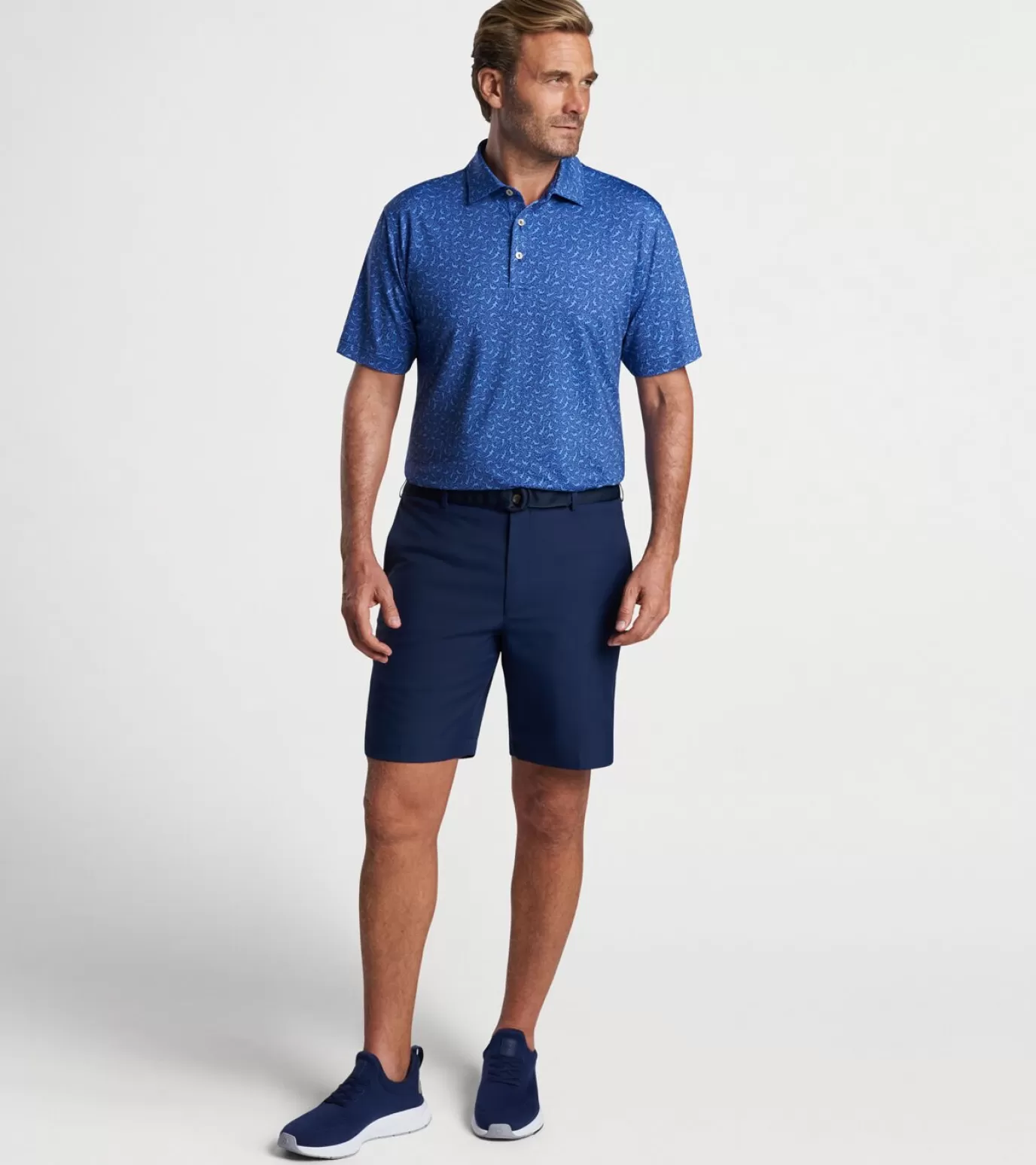 Performance Rain Gear | Travel Well | Polos-GOLF | Youth | MEN | MEN Peter Millar Hammer Time Performance Jersey Polo Sport Navy