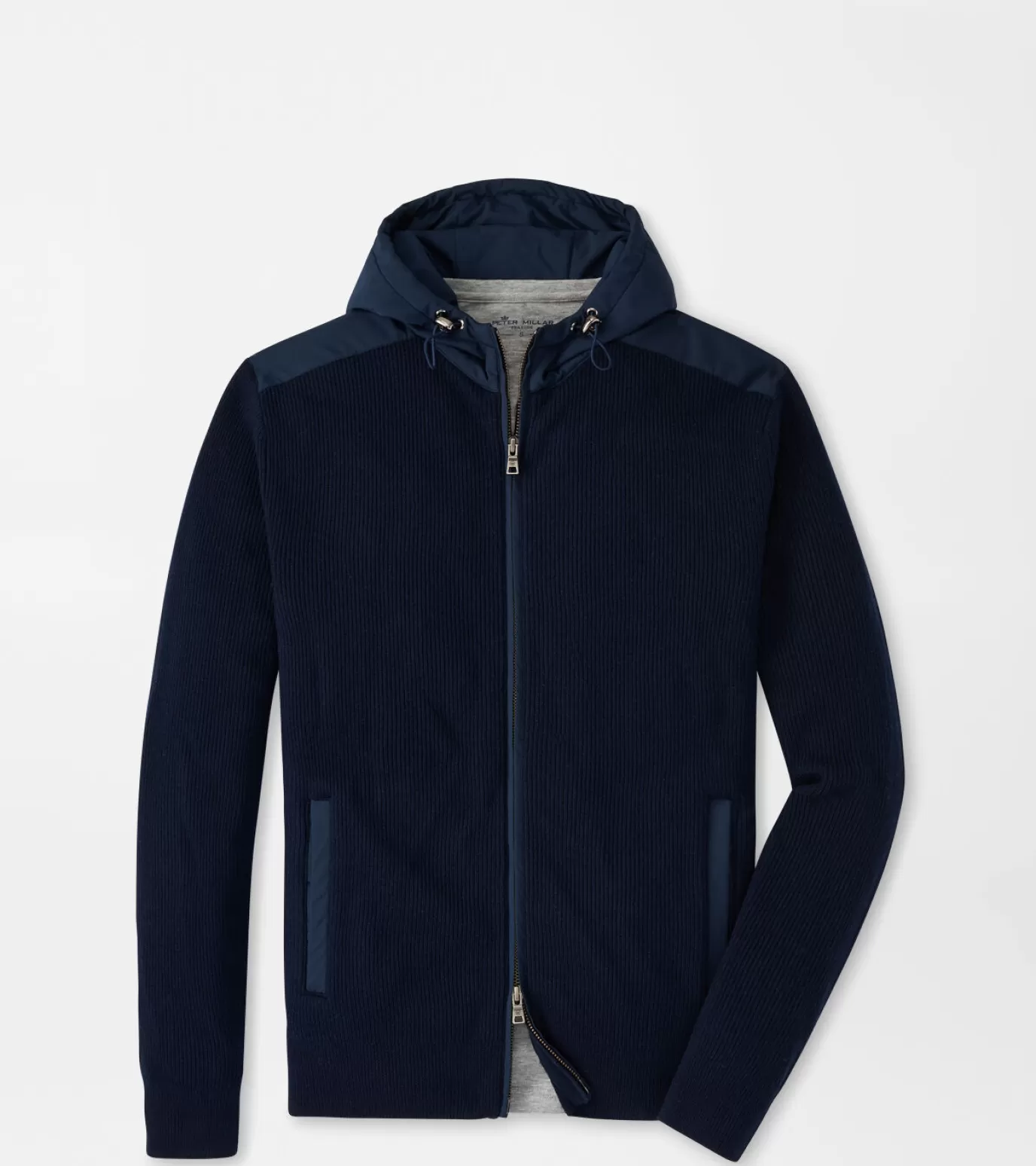 For The Course | Coastal Adventure | U.S. Open Collection | Sport Shirts-MEN | MEN | MEN | MEN Peter Millar Holdridge Hybrid Full-Zip Cardigan Navy