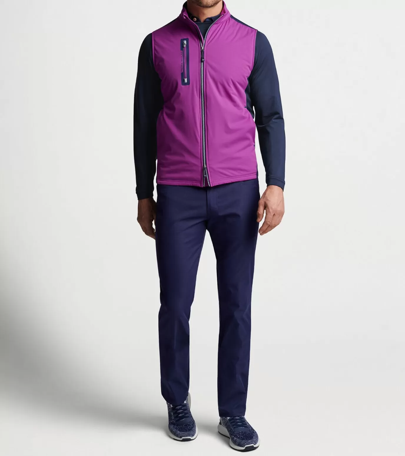 Jackets & Coats-MEN Peter Millar Hyperlight Fuse Hybrid Vest GALA PURPLE/NAVY