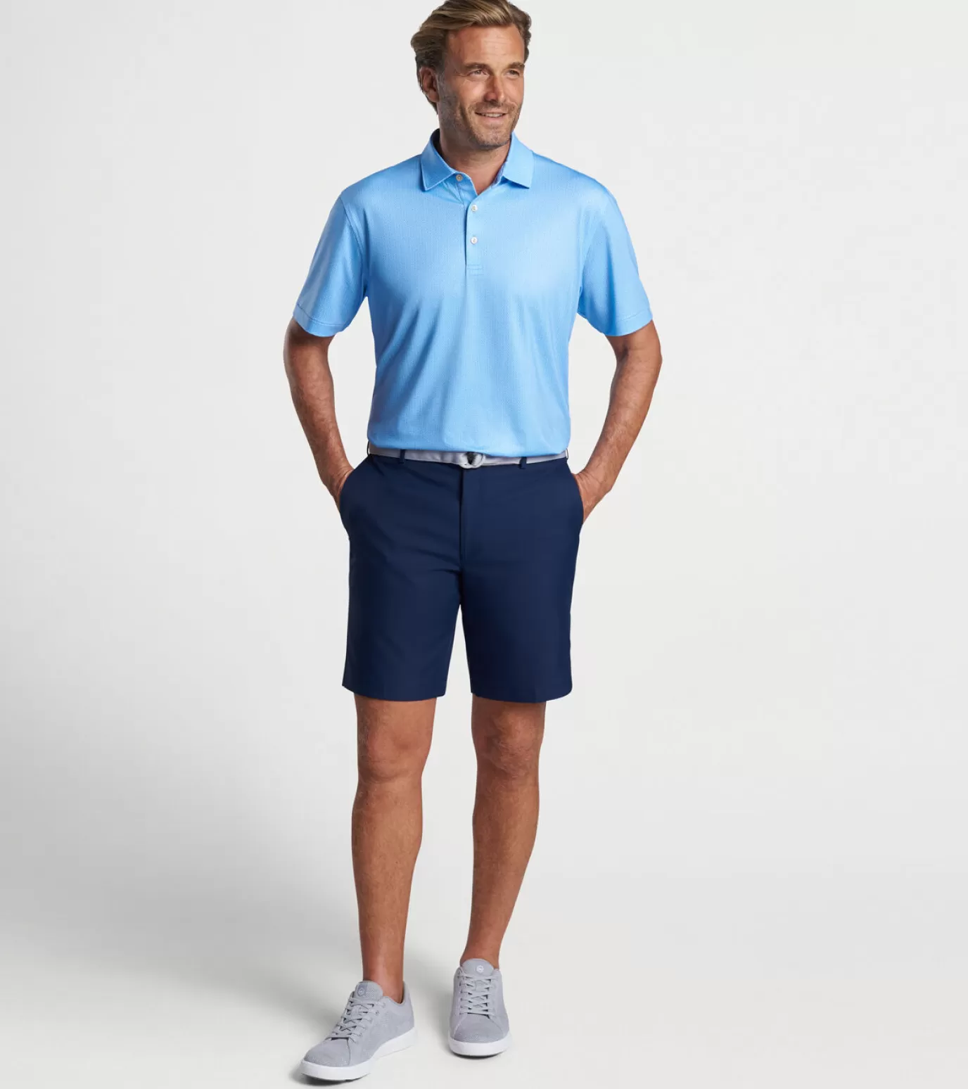 Travel Well | Polos-Youth | MEN | MEN Peter Millar I'll Have It Neat Performance Jersey Polo Cottage Blue