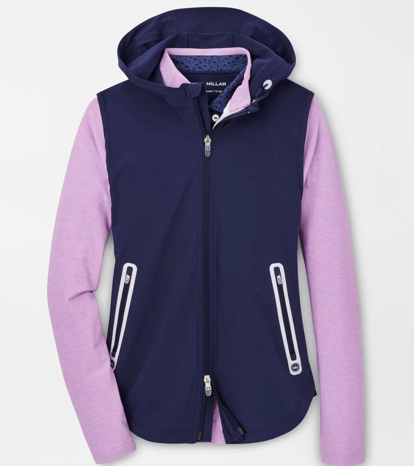 Polos & Shirts | Crown-GOLF | WOMEN Peter Millar Jameson Flex Adapt Full-Zip Hooded Vest Navy