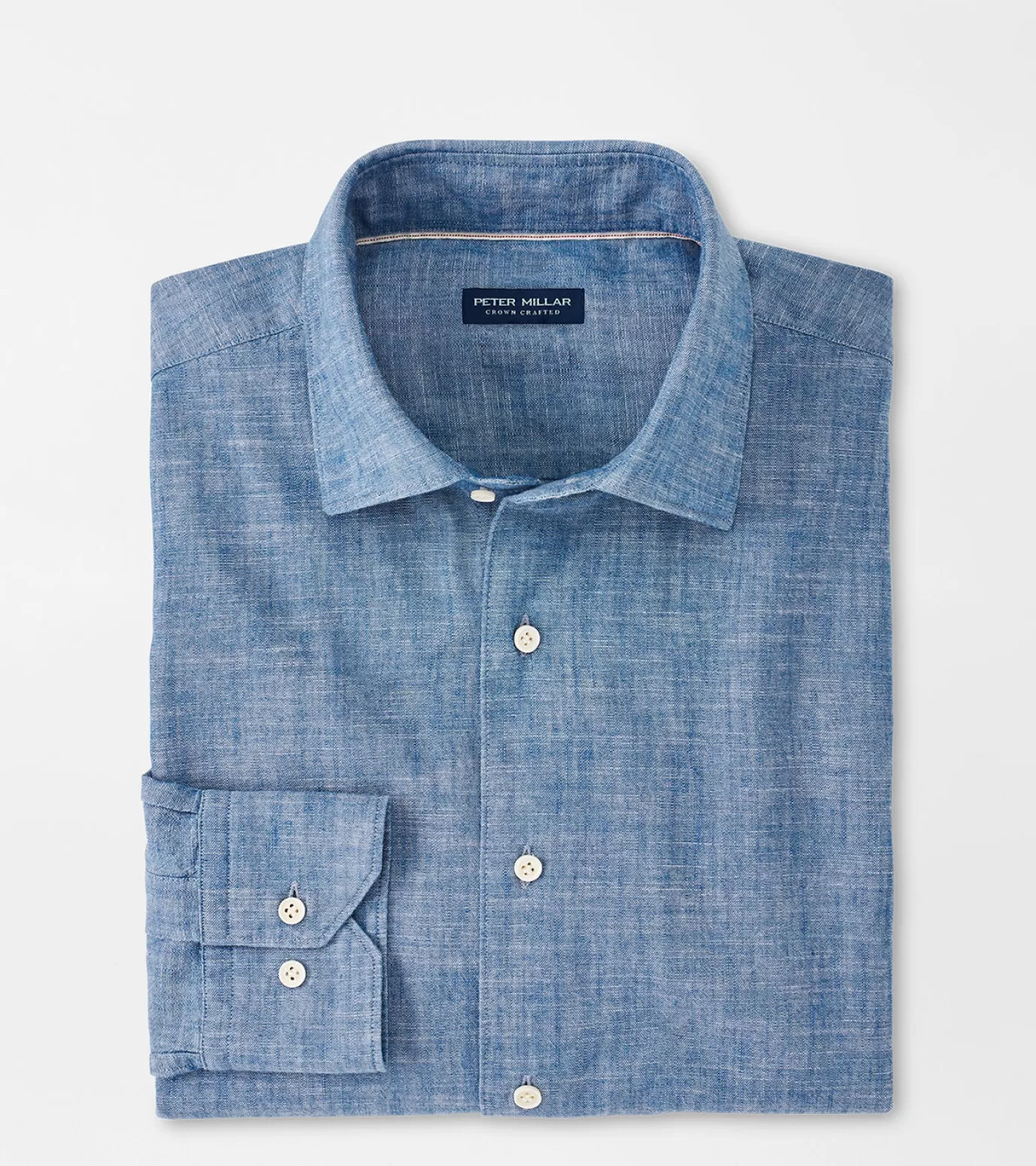 For The Course | Coastal Adventure | U.S. Open Collection-MEN | MEN | MEN Peter Millar Japanese Selvedge Sport Shirt Light Chambray