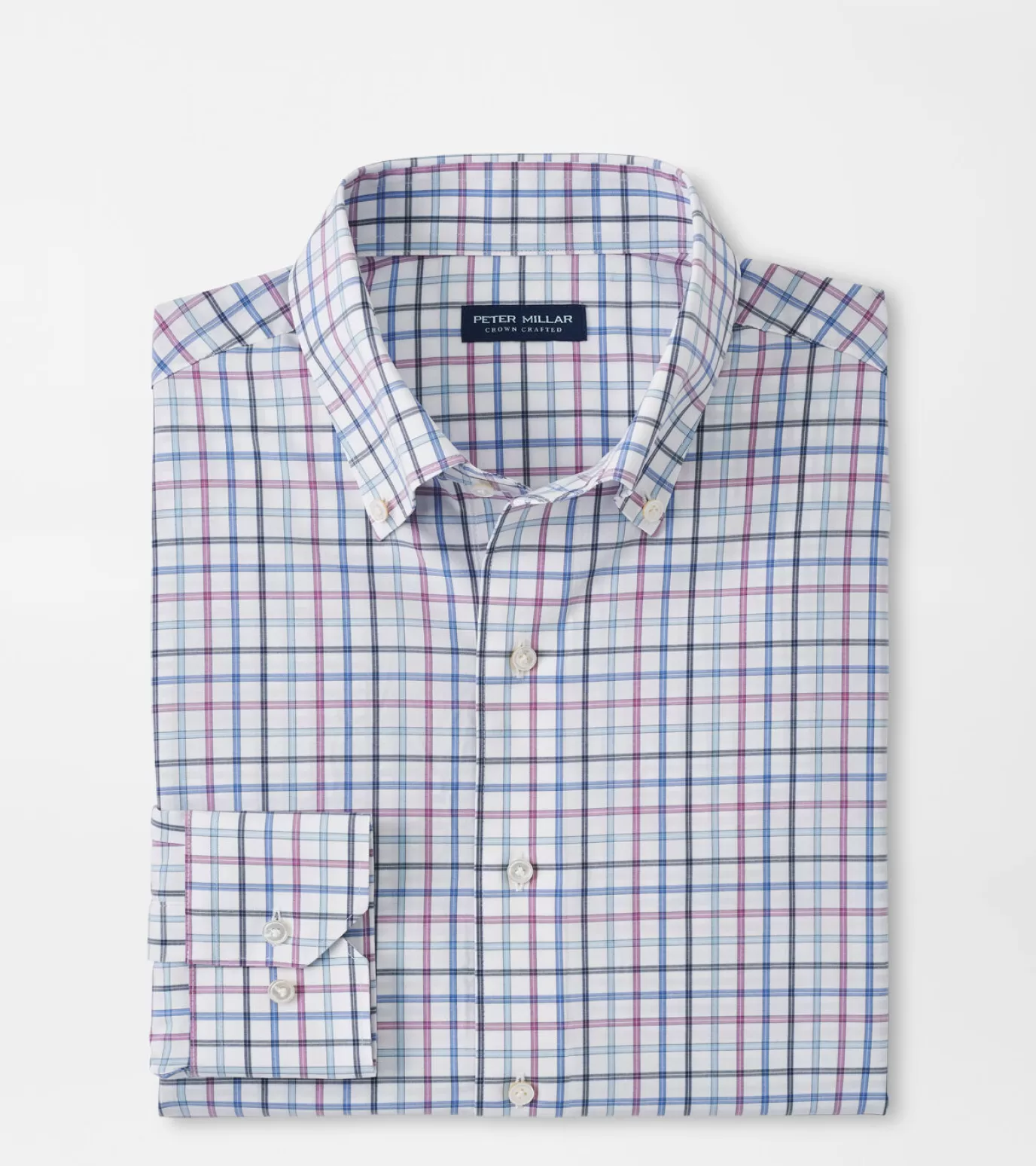 Travel Well-MEN Peter Millar Kimball Performance Poplin Sport Shirt VALENCIA