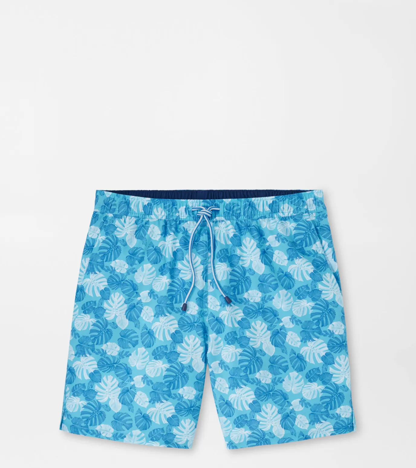 T-Shirts-MEN Peter Millar Linework Monstera Swim Trunk Seasalt