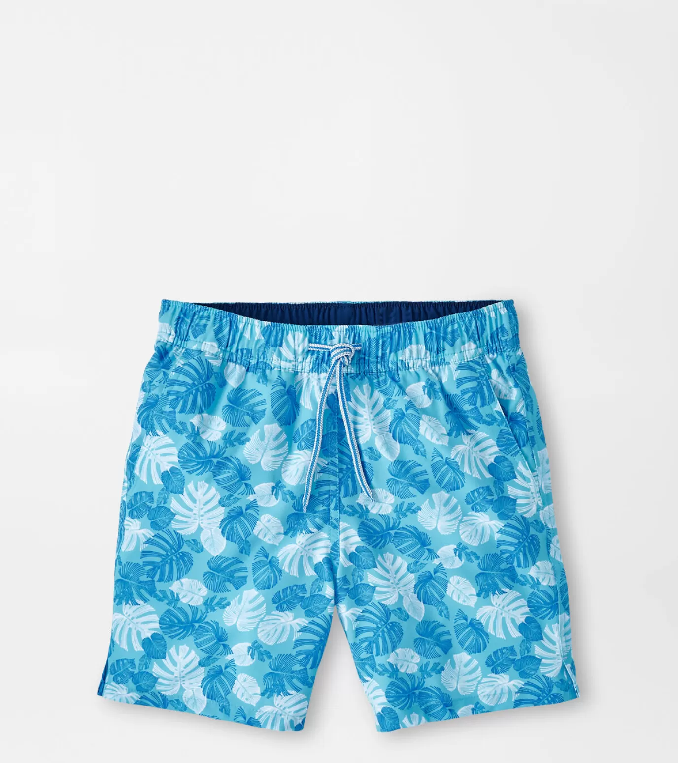 Active-WOMEN Peter Millar Linework Monstera Youth Swim Trunk Seasalt