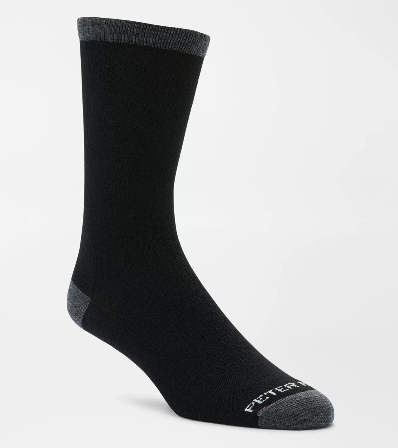 Coastal Adventure-MEN Peter Millar Merino Crew Sock Black