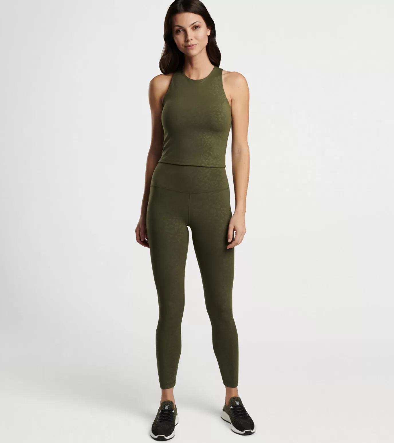 Crown Sport | Crown | Find Your Fit-WOMEN | WOMEN | MEN Peter Millar Nova Performance Embossed Tank Dark Military