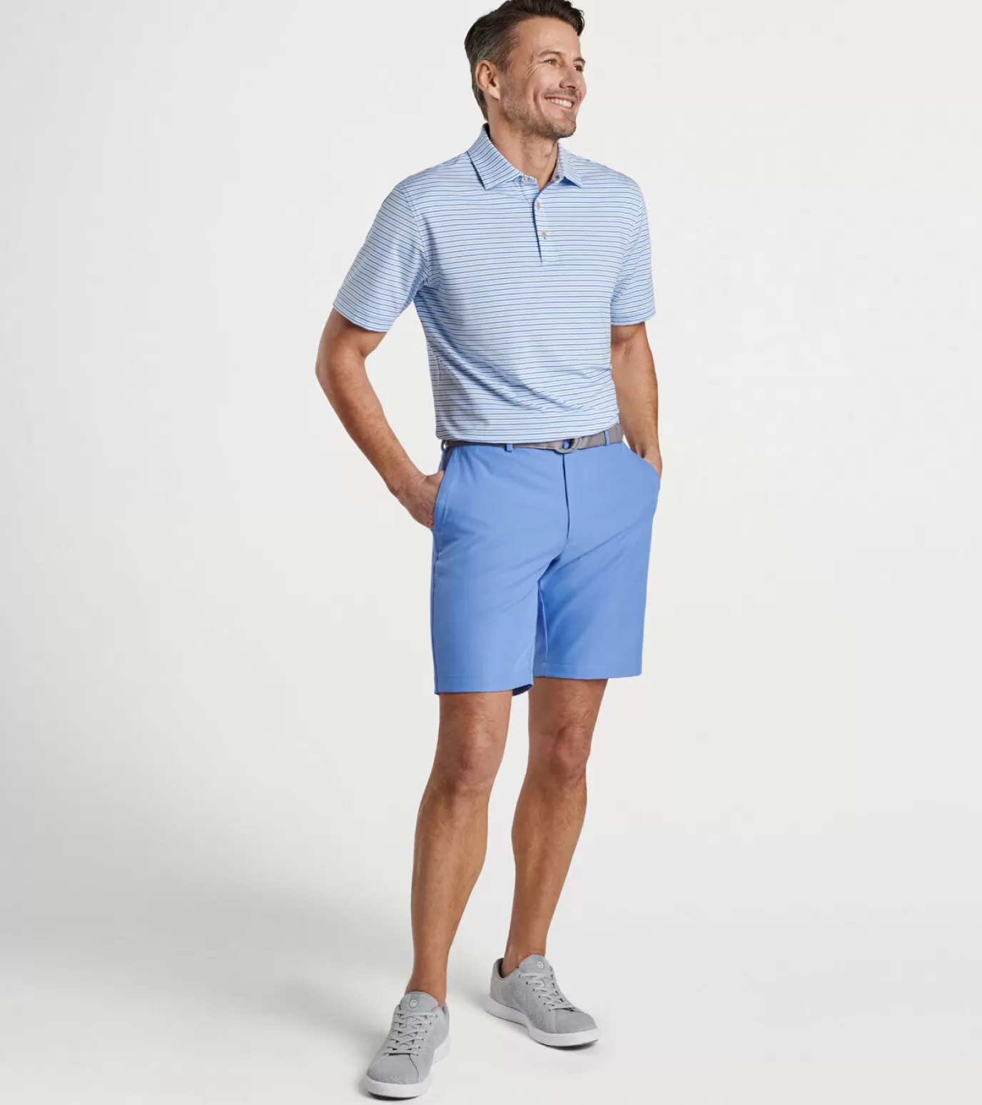 Travel Well | Coastal Adventure | Polos-Youth | MEN | MEN | MEN Peter Millar Olson Performance Jersey Polo BONDI BLUE