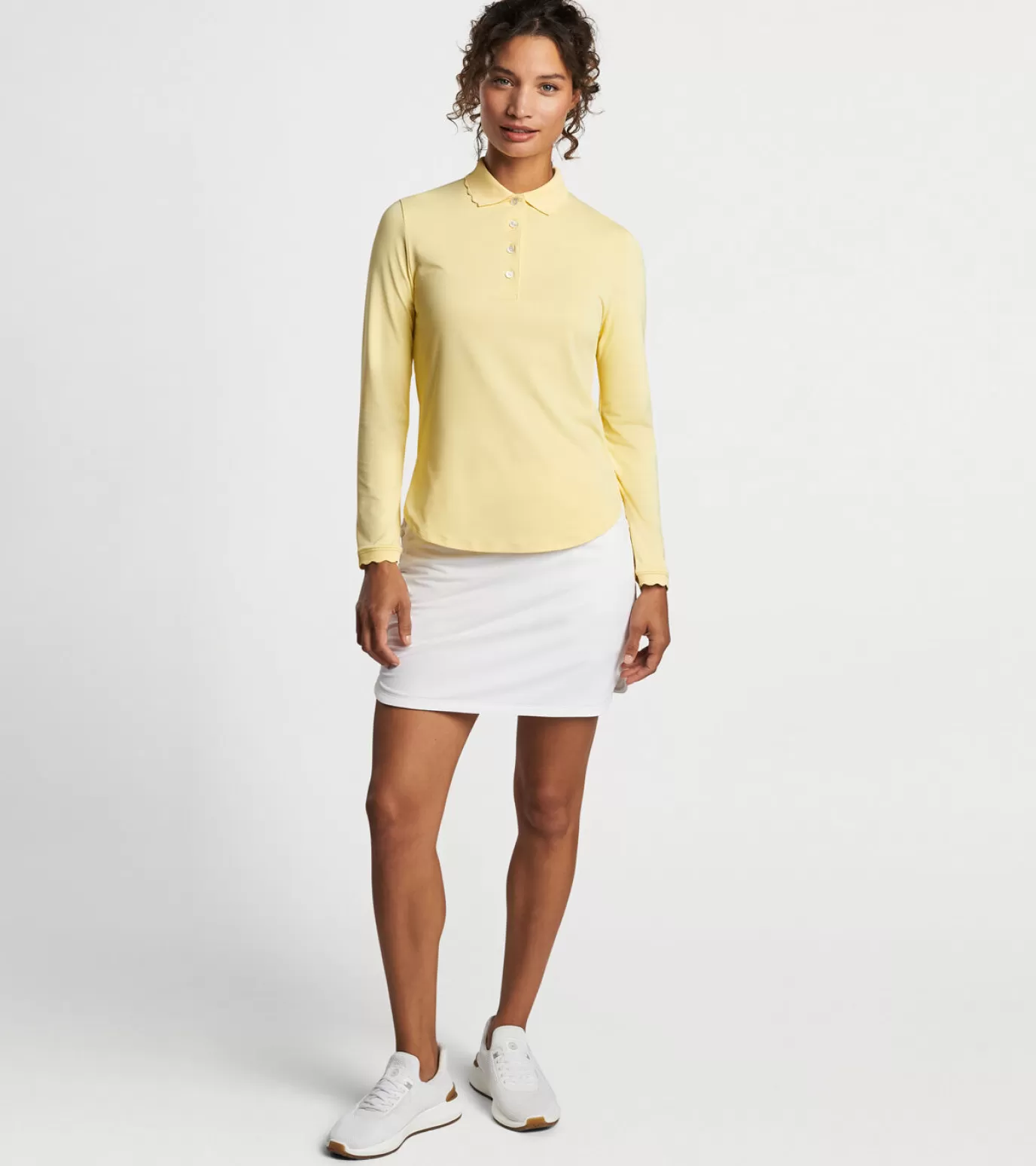 Crown | Find Your Fit-WOMEN | MEN Peter Millar Opal Long-Sleeve Stretch Jersey Polo MORNING SUN