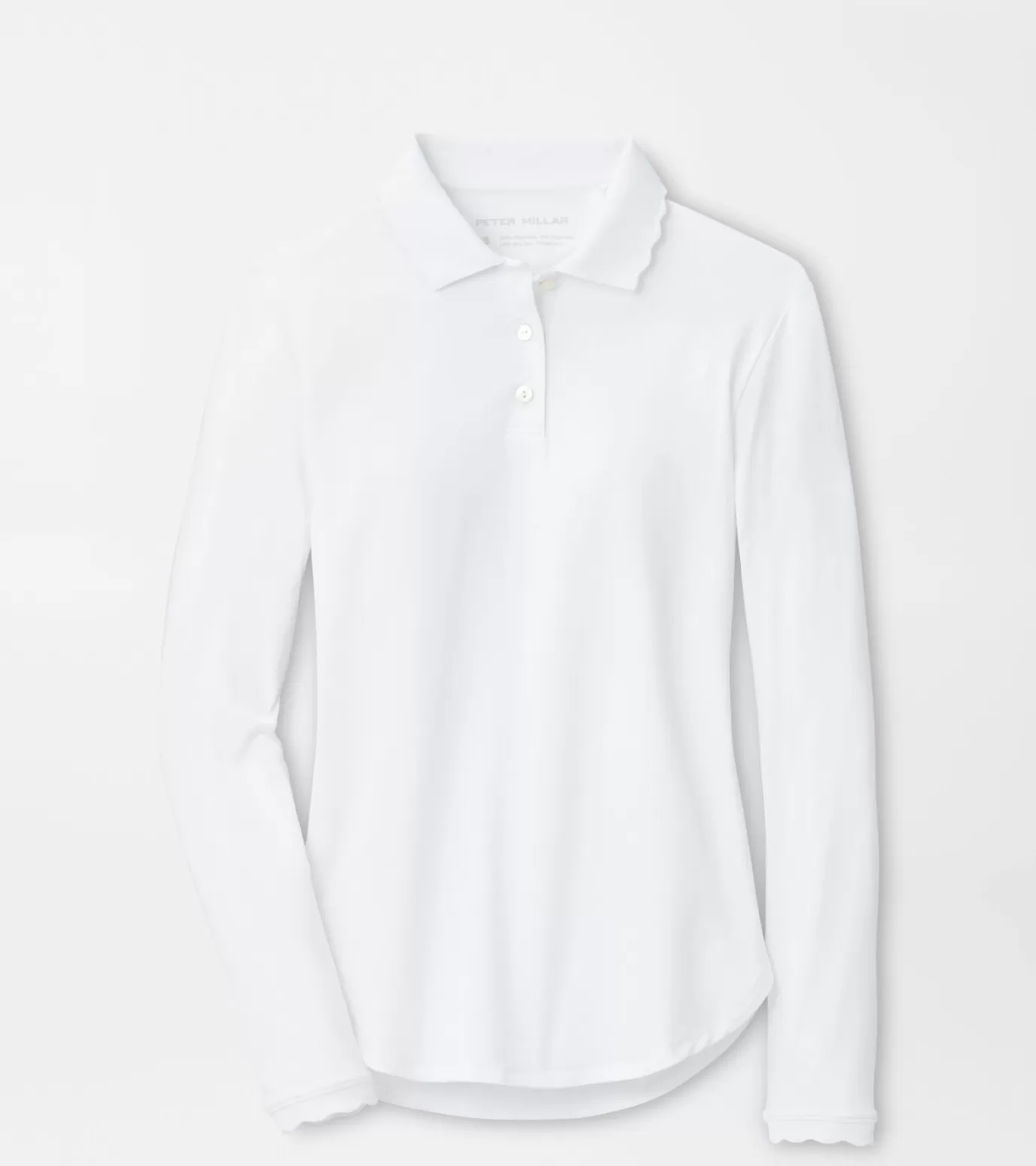 Crown | Find Your Fit-WOMEN | MEN Peter Millar Opal Long-Sleeve Stretch Jersey Polo White